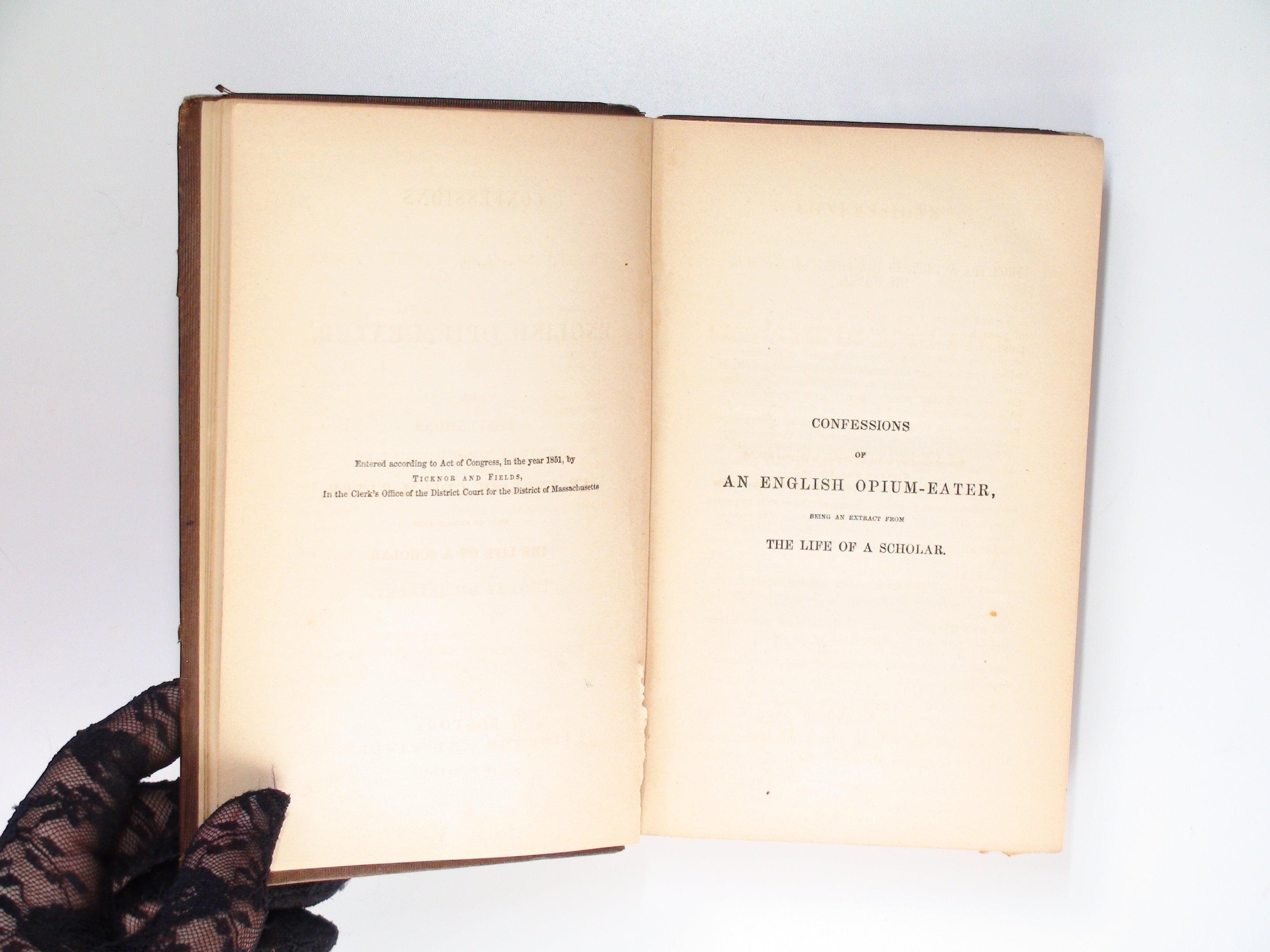 Confessions of an English Opium-Eater and Suspira Profundis by Thomas de Quincey, 1862