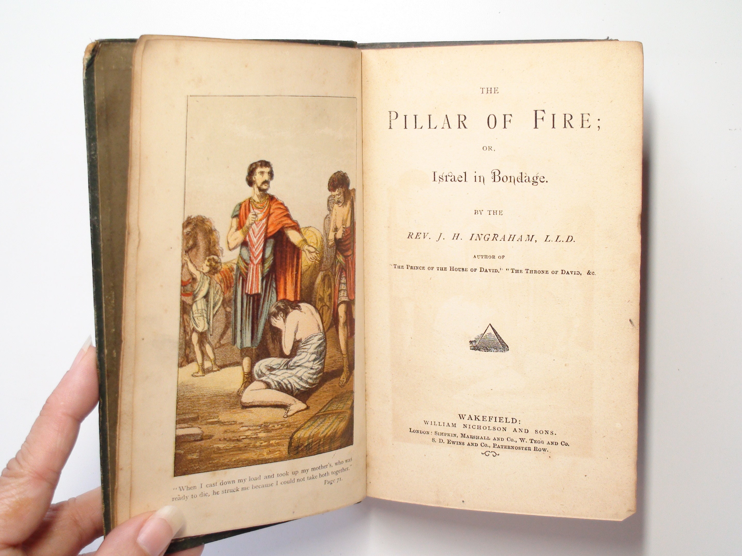 The Pillar of Fire or Israel in Bondage, Rev. J. H. Ingraham, c1880