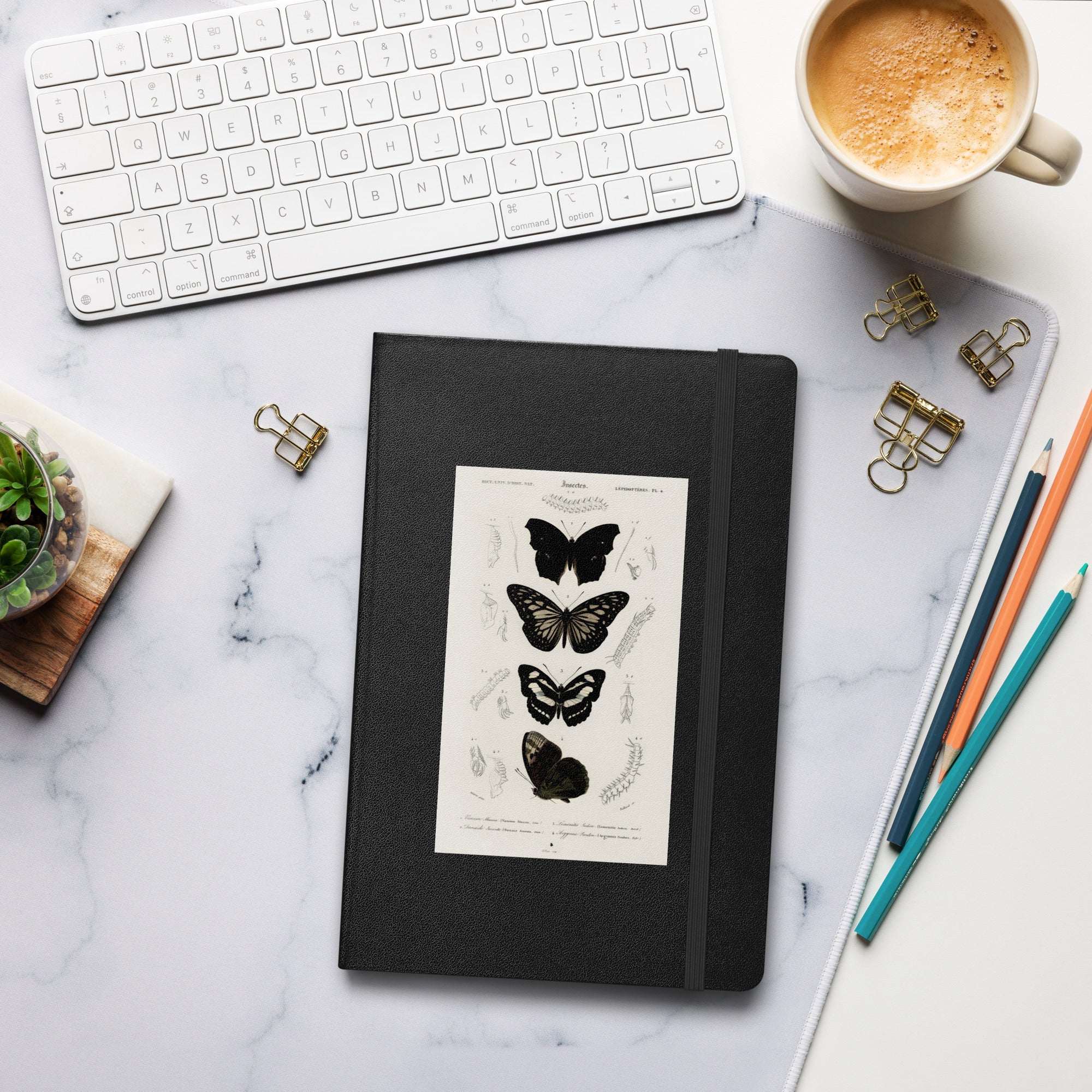 Black Butterflies, Hardcover Notebook/Journal/Idea Book, Lined