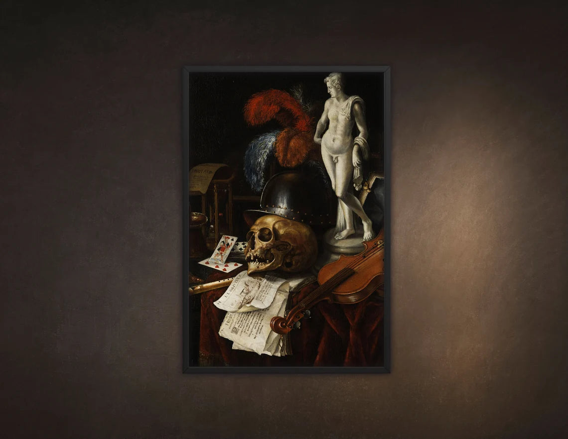 Vanitas by Jan Fris, Framed Museum Poster Print, Available in Multiple Sizes