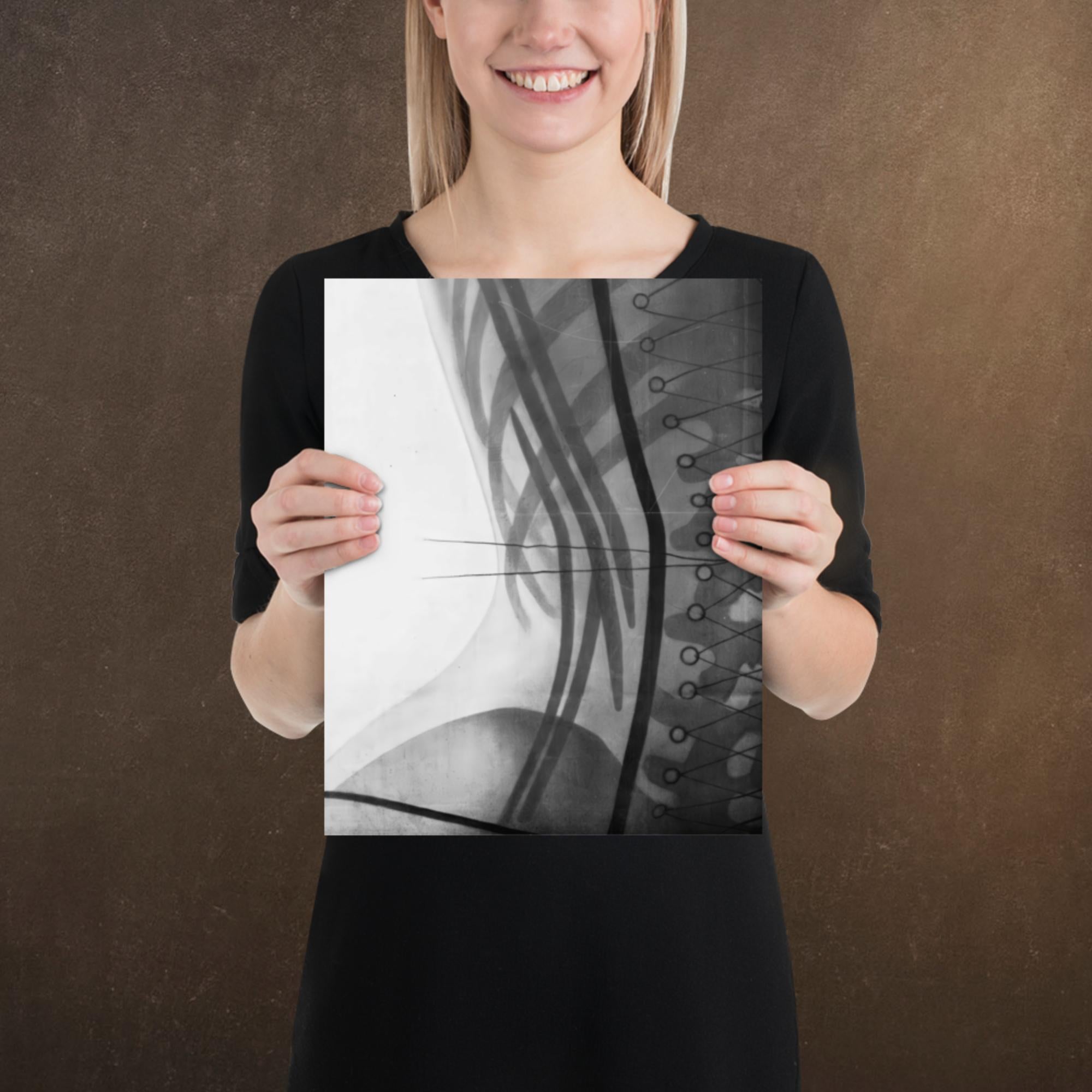 Corset X-ray, Victorian Dark Academia, Museum-quality Matte Poster Print, Available in Multiple Sizes