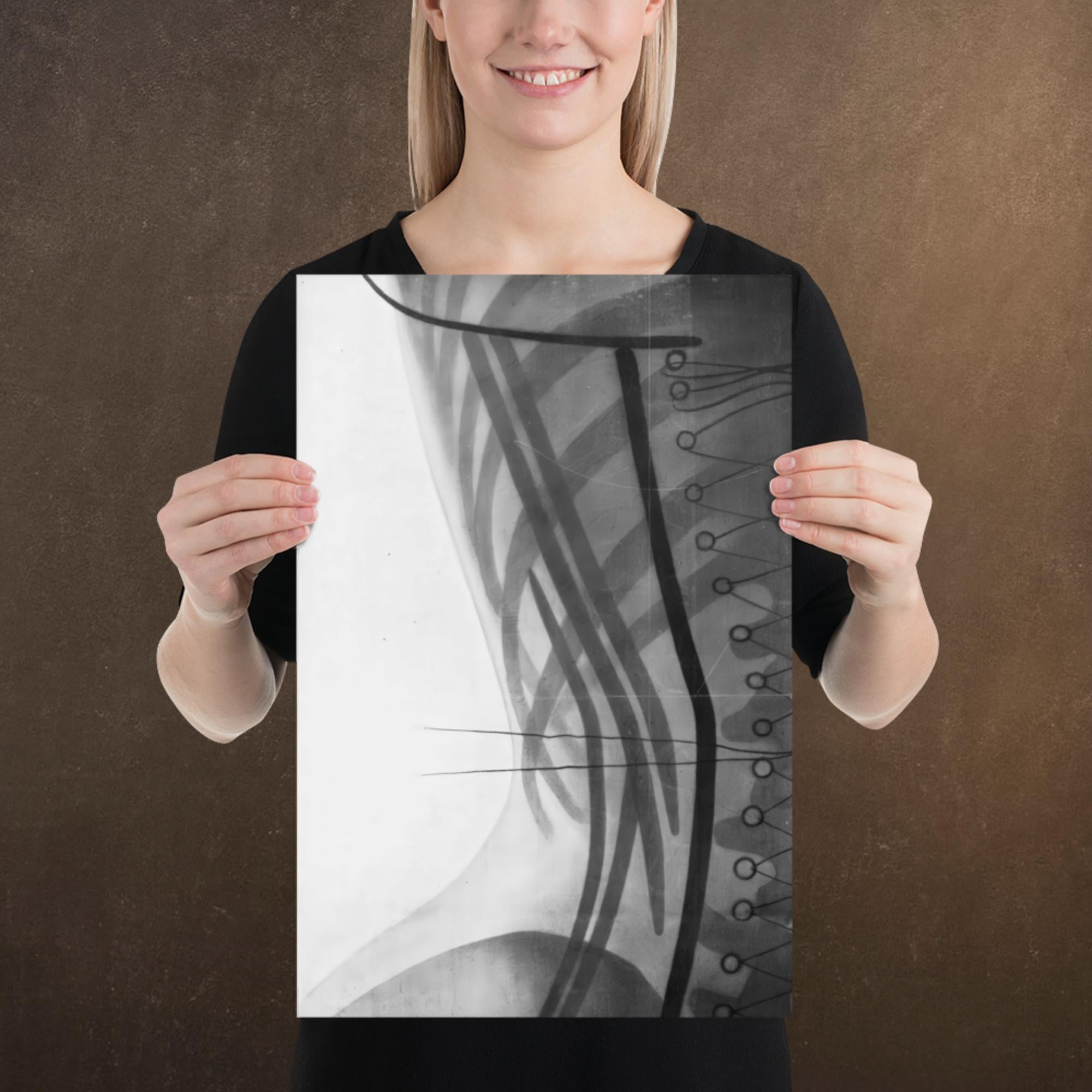 Corset X-ray, Victorian Dark Academia, Museum-quality Matte Poster Print, Available in Multiple Sizes