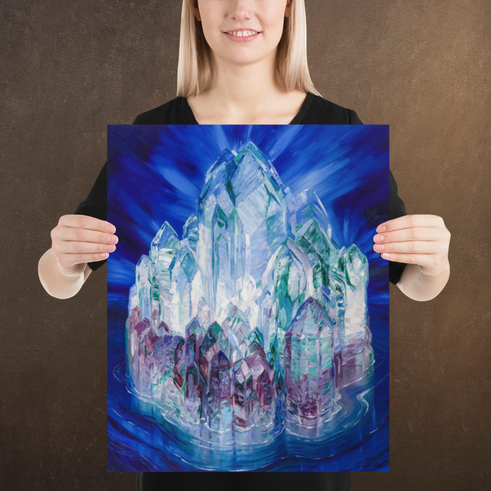 Crystal Castle in the Sea by Wenzel Hablik, Premium Museum Quality Poster, Available in Multiple Sizes