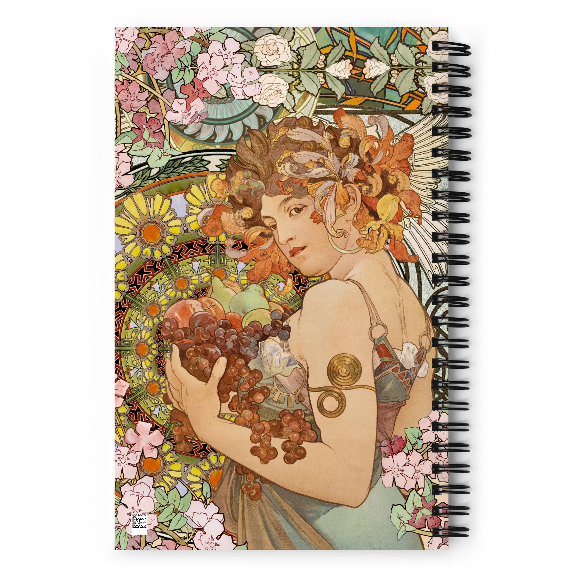 Mucha's Muse Spiral Notebook, Dot Journal, Perfect for Journaling on the Go