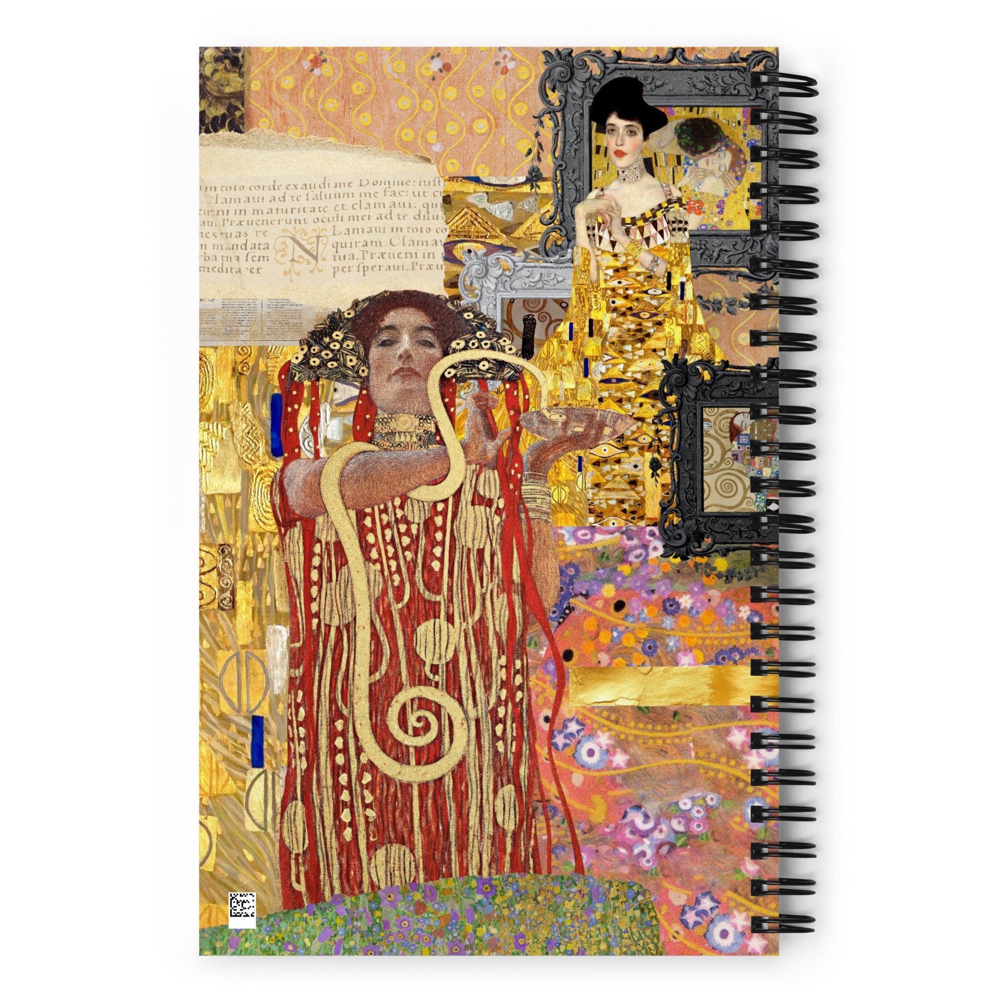 Gustav Klimt Golden Splendor Spiral Notebook, Dot Journal, Perfect for Journaling on the Go