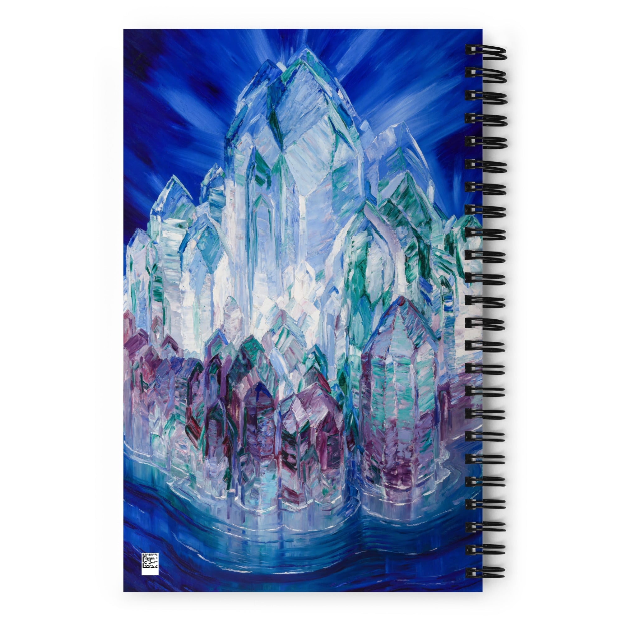 Crystal Castle in the Sea by Wenzel Hablik, Spiral Notebook, Dot Journal, Perfect for Journaling on the Go