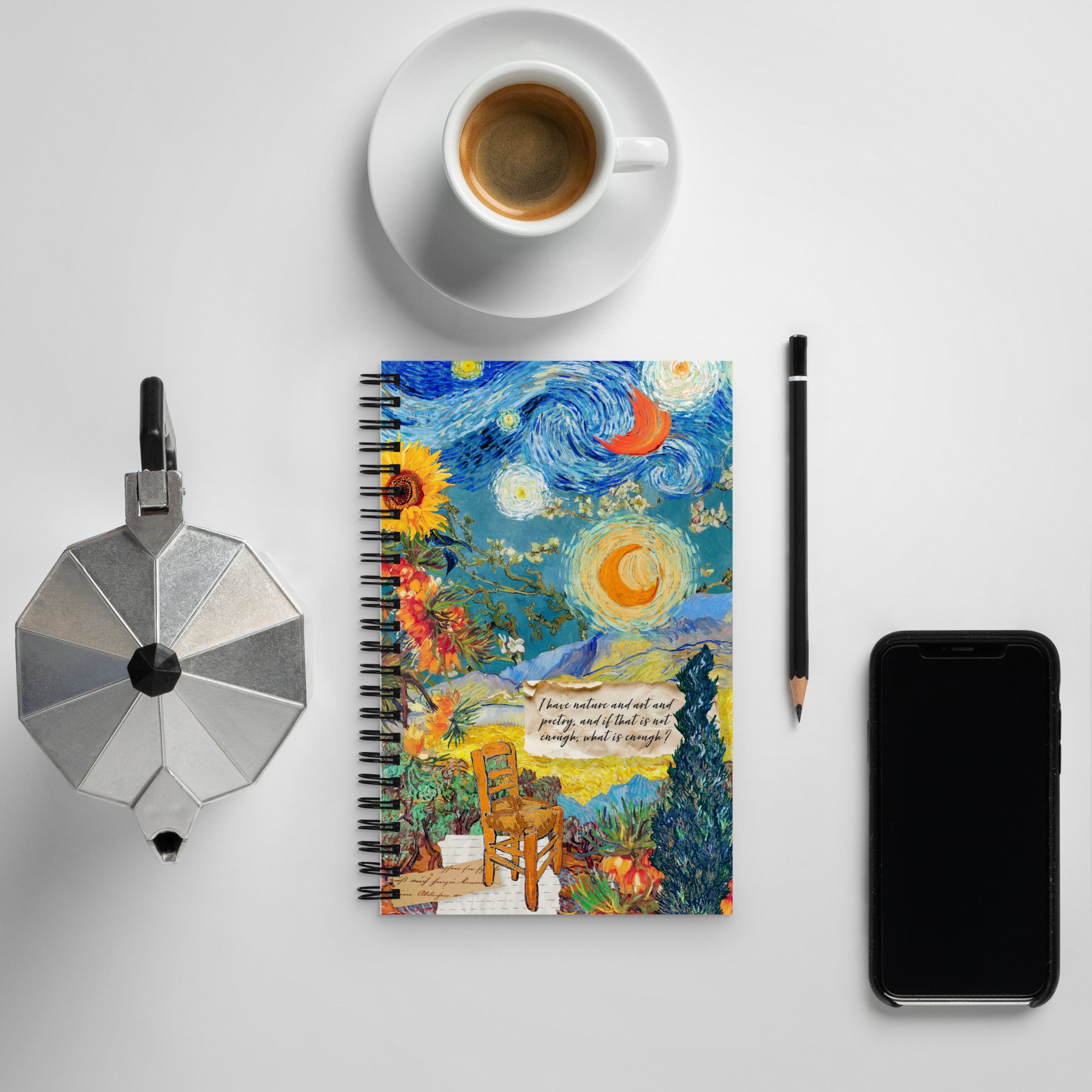 Van Gogh's Dream Spiral Notebook, Dot Journal, Perfect for Journaling on the Go