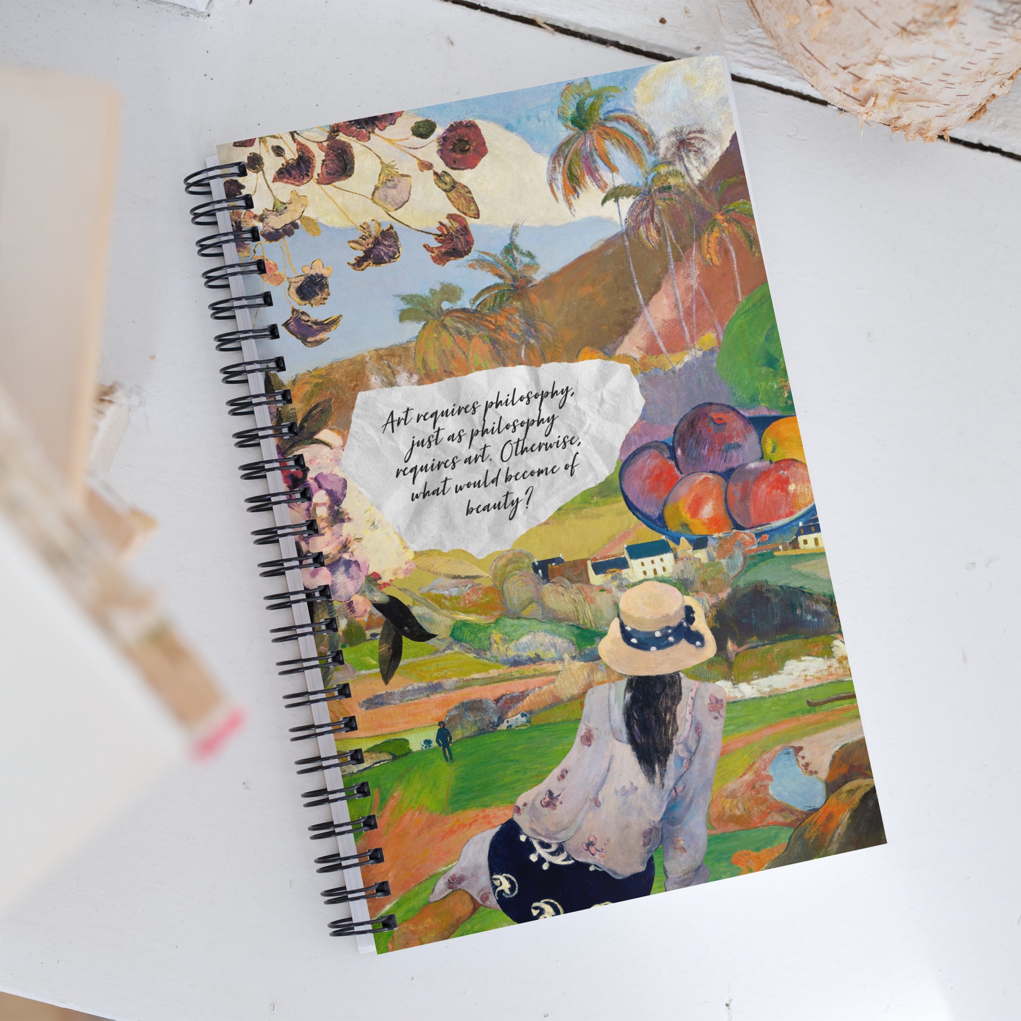 Tahitian Dreams by Gaughin, Spiral Notebook, Dot Journal, Perfect for Journaling on the Go