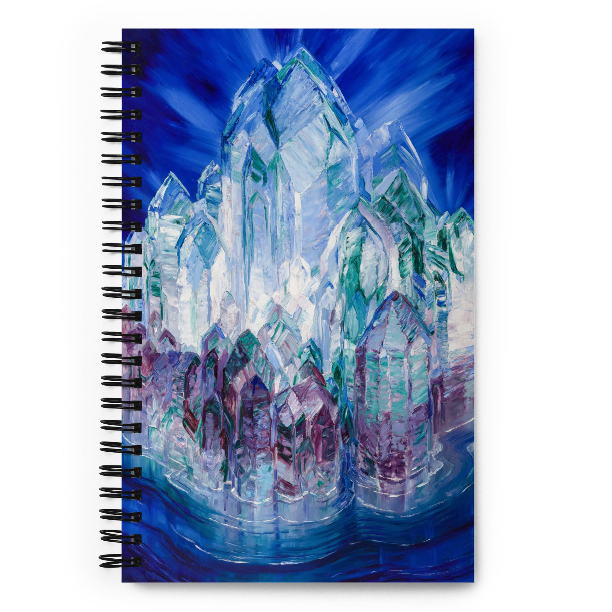 Crystal Castle in the Sea by Wenzel Hablik, Spiral Notebook, Dot Journal, Perfect for Journaling on the Go