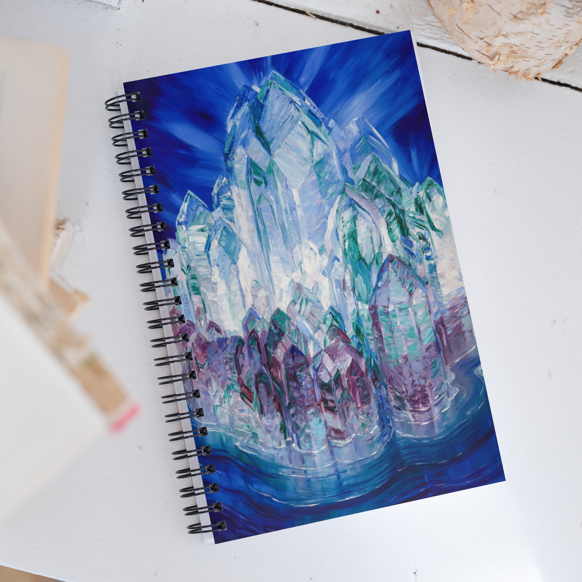 Crystal Castle in the Sea by Wenzel Hablik, Spiral Notebook, Dot Journal, Perfect for Journaling on the Go