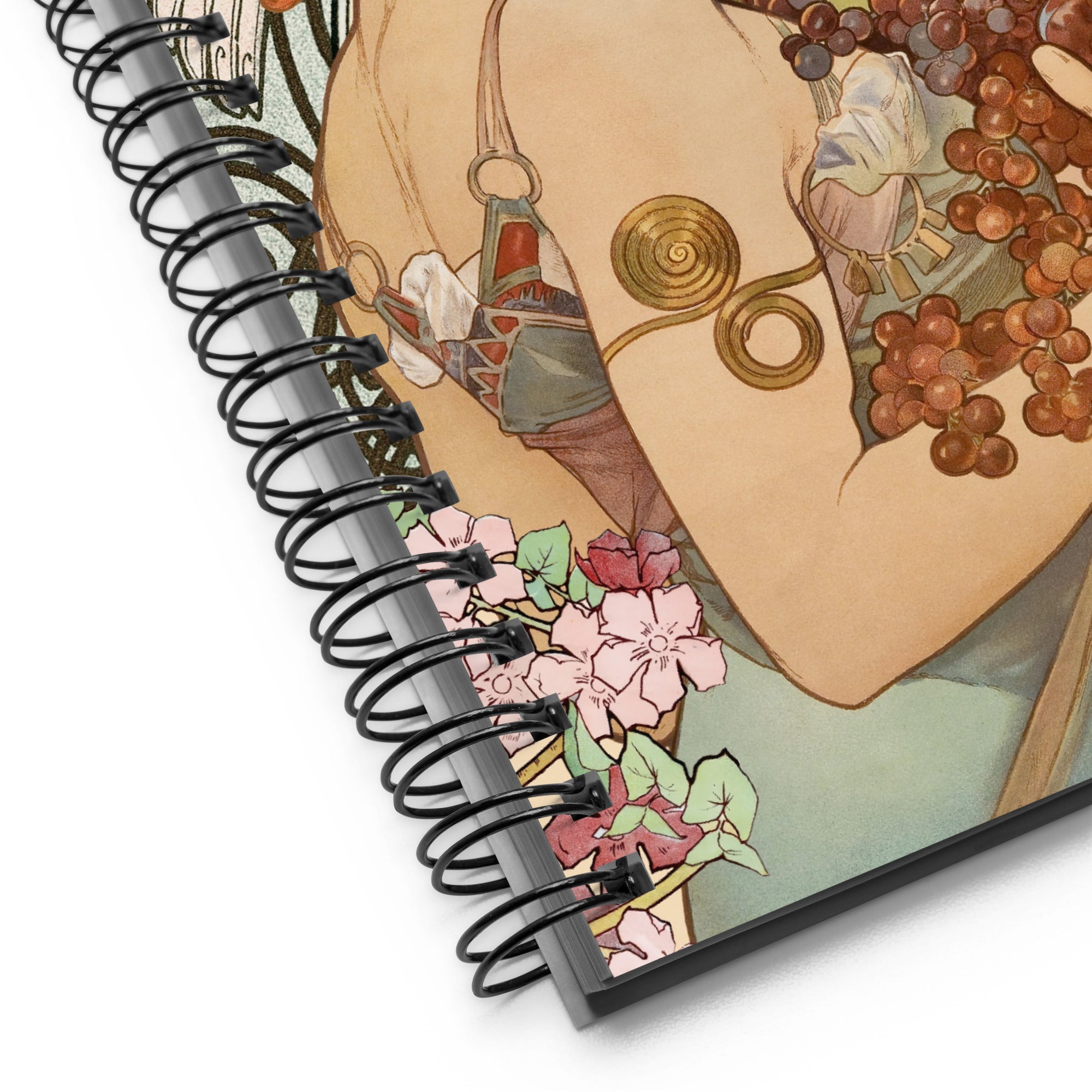 Mucha's Muse Spiral Notebook, Dot Journal, Perfect for Journaling on the Go