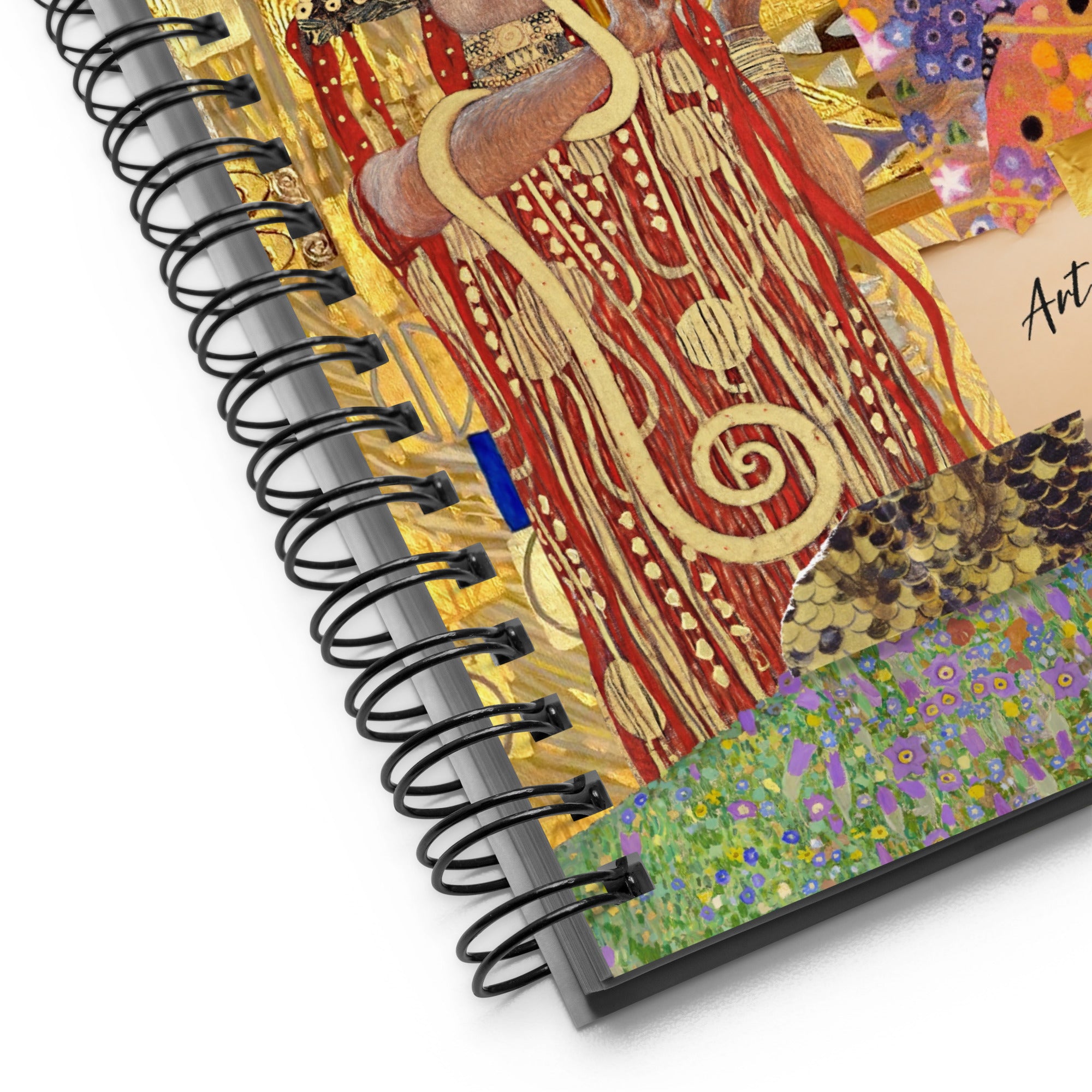 Gustav Klimt Golden Splendor Spiral Notebook, Dot Journal, Perfect for Journaling on the Go