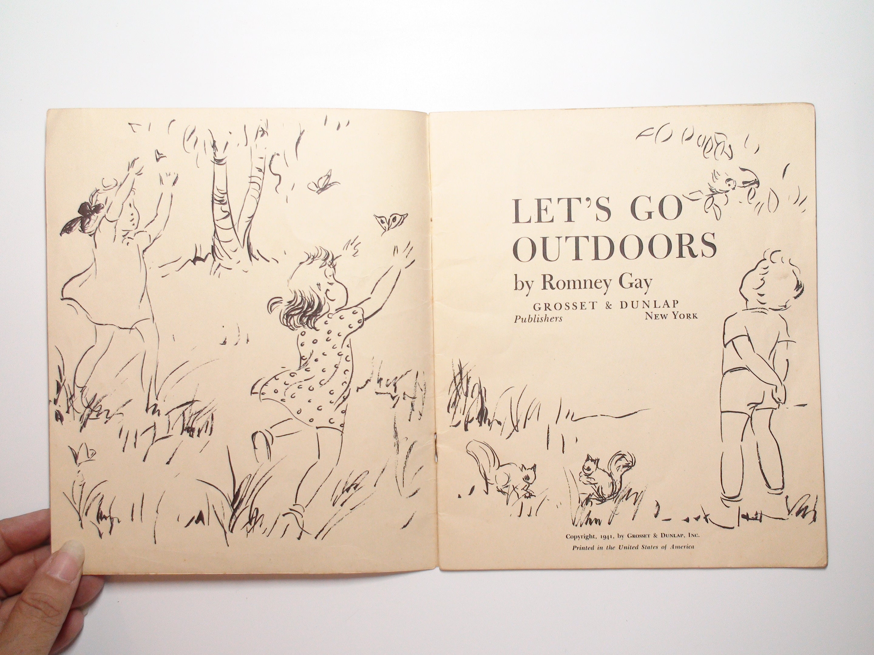 Let's Go Outdoors, By Romney Gay, Illustrated Children's Book, 1941