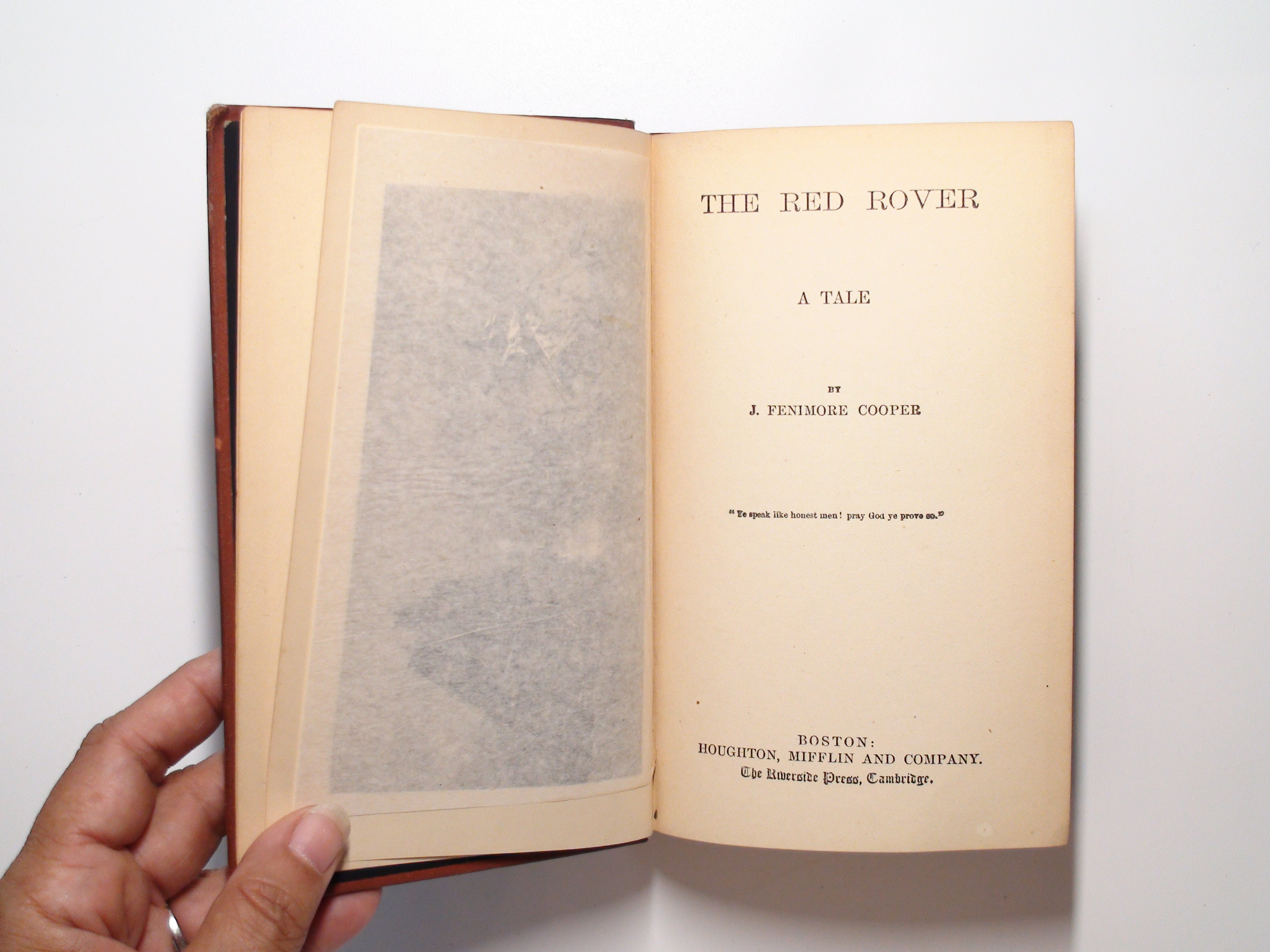 The Red Rover, A Tale, by J. Fenimore Cooper, Naval Interest Novel, c1890s
