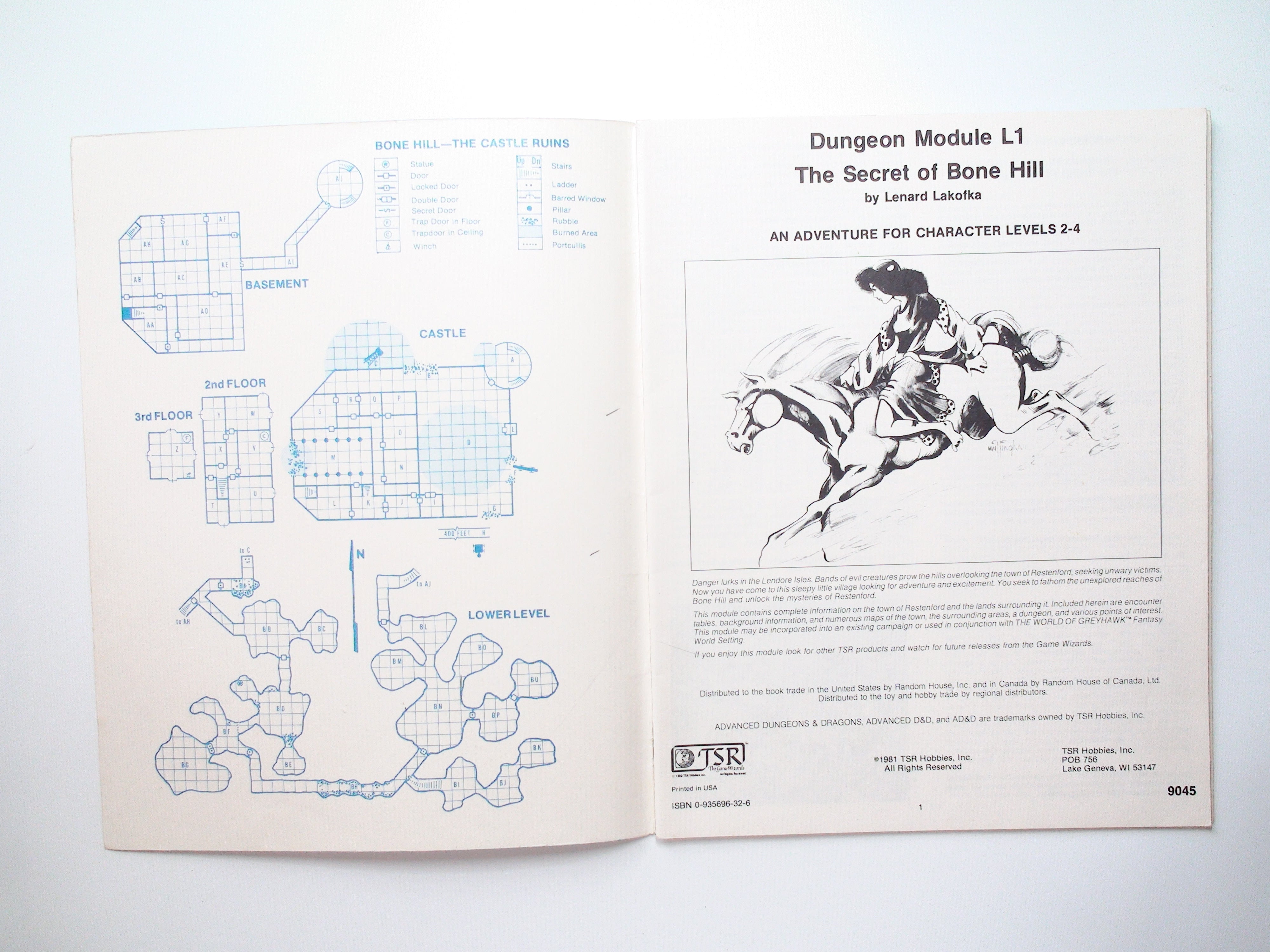 The Secret of Bone Hill, by Lenard Lakofka, TSR AD&D Module L1 #9045, 1981