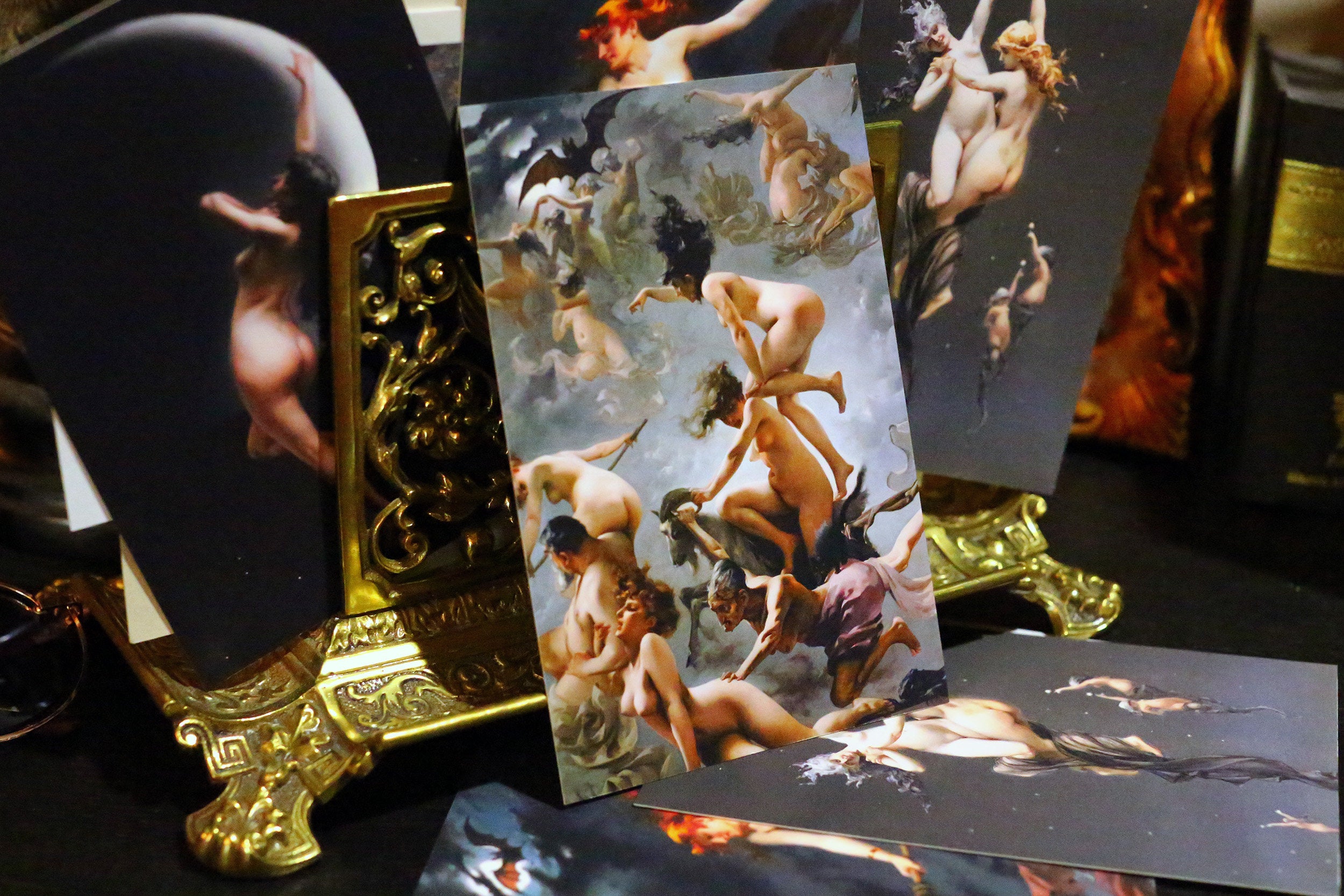 Witches by Luis Ricardo Falero, Postcard/Greeting Card Set, Exclusively Designed, 4 Designs, 12 Cards