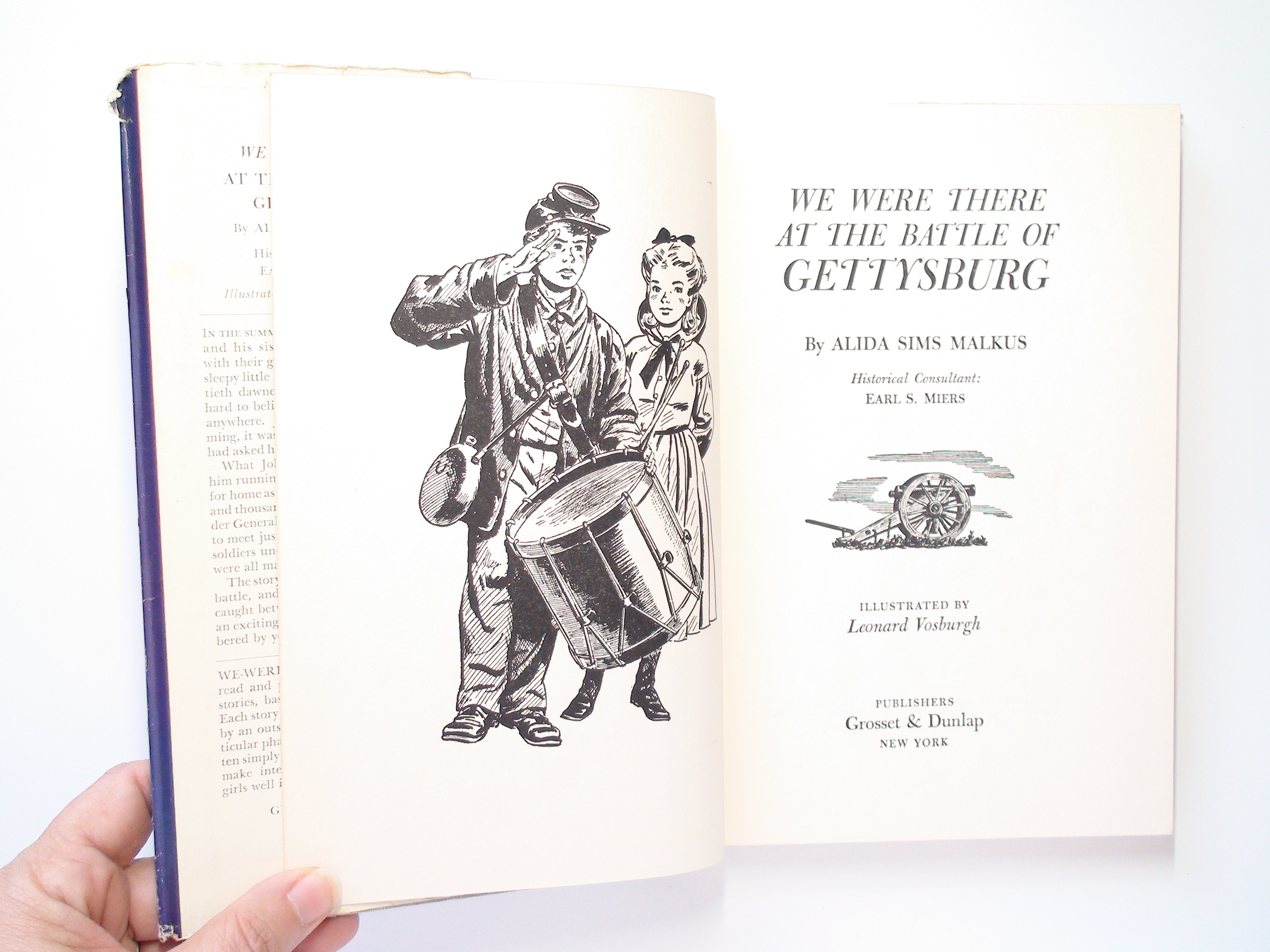 We Were There at the Battle of Gettysburg, Alida Sims Malkus, Illustrated, 1955