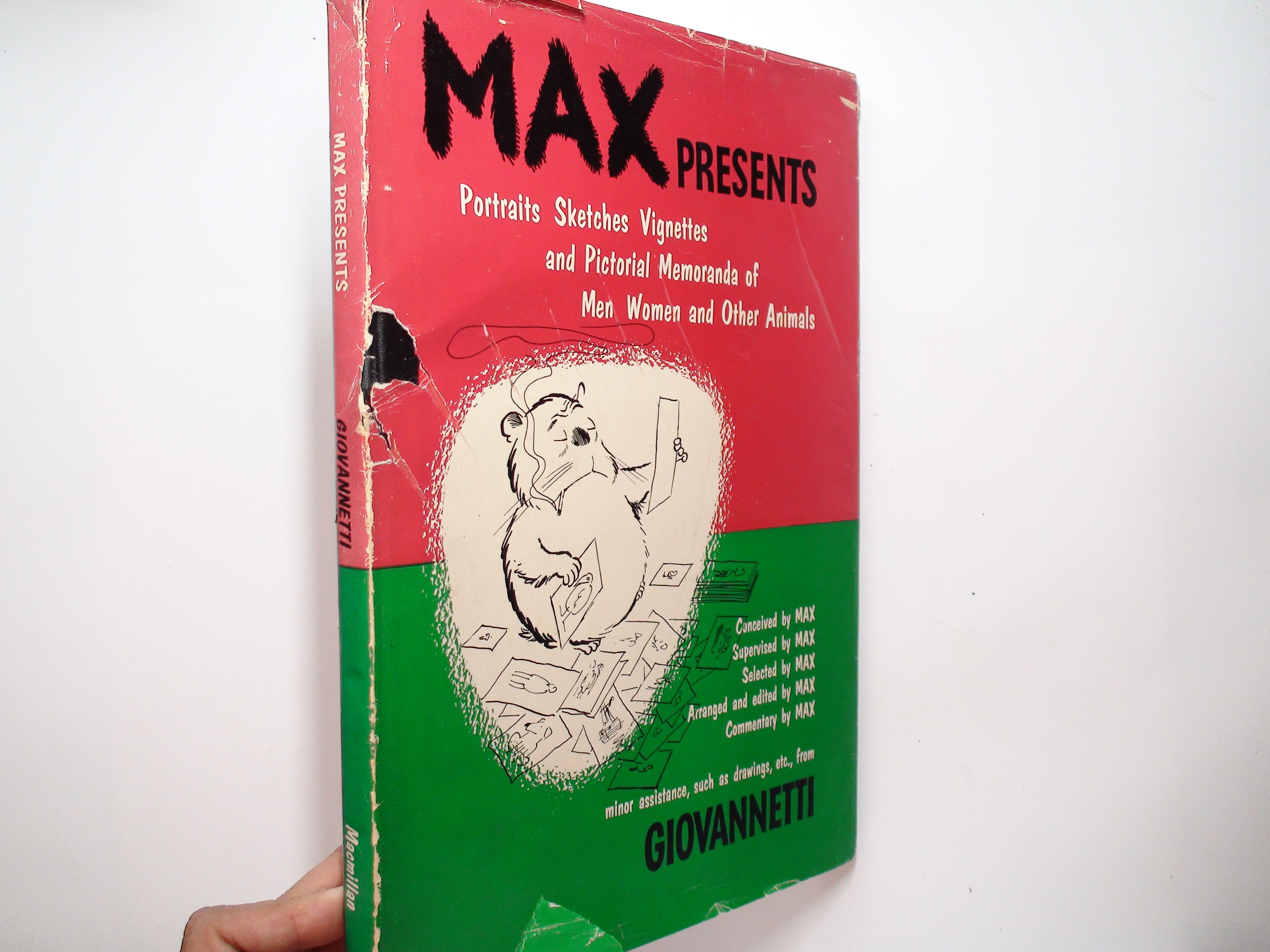 Max Presents Portraits, Sketches and Vignettes, Luigi Giovannetti, 1st Ed, 1956