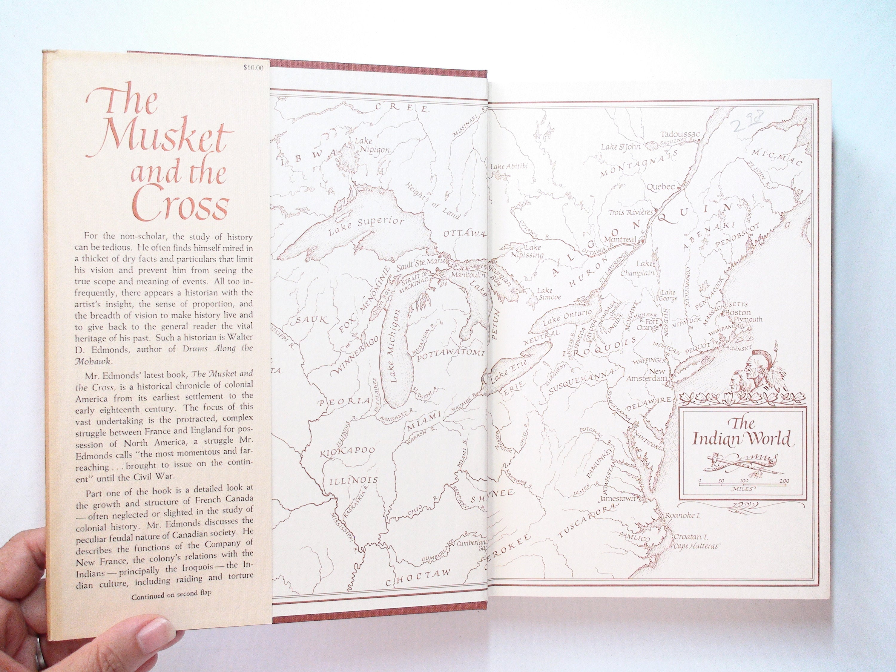 The Musket and the Cross by Walter D. Edmonds, With Maps, 1st Ed, 1968