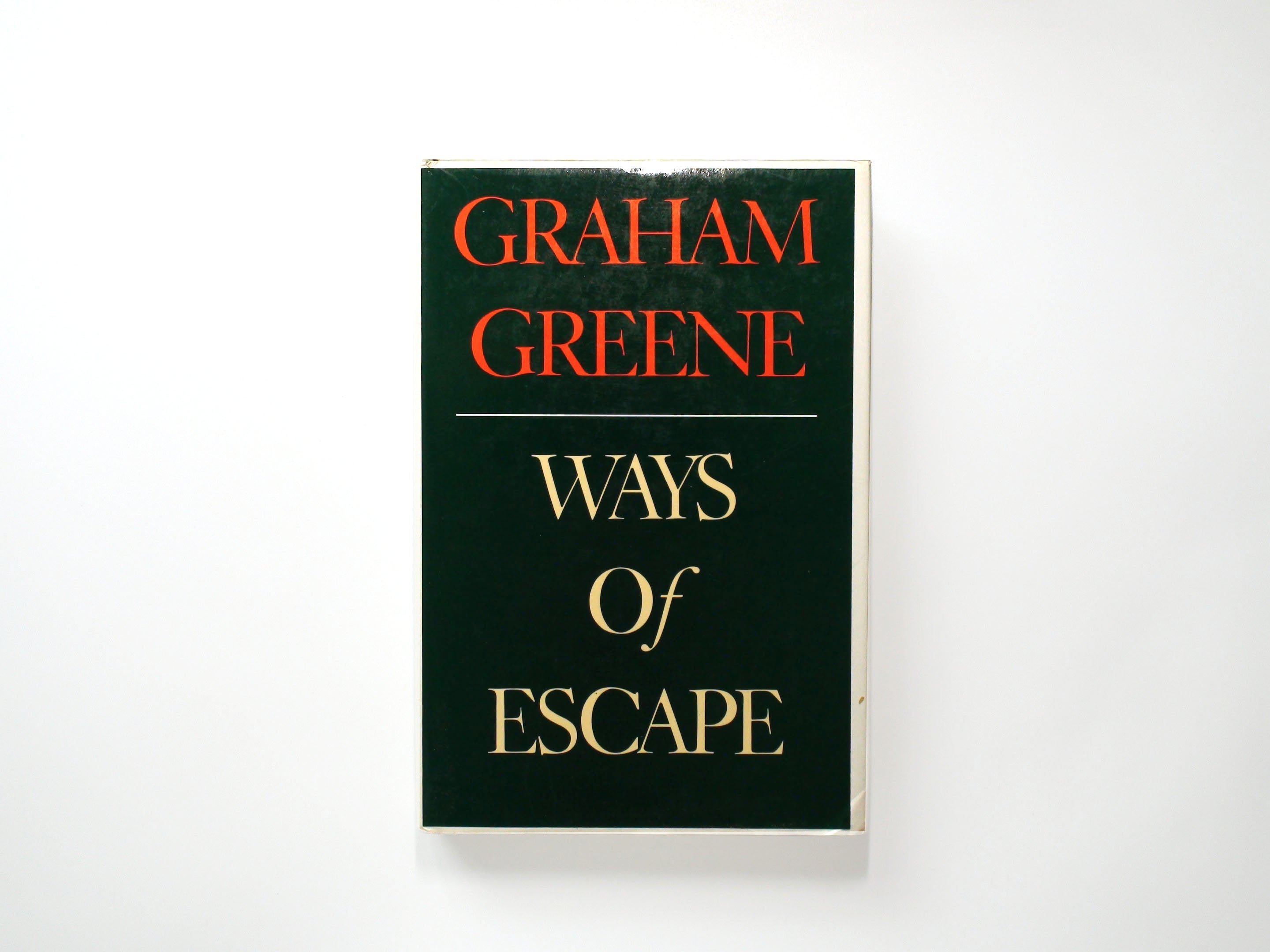 Ways of Escape, Graham Greene, 1st Ed w DJ, 1980