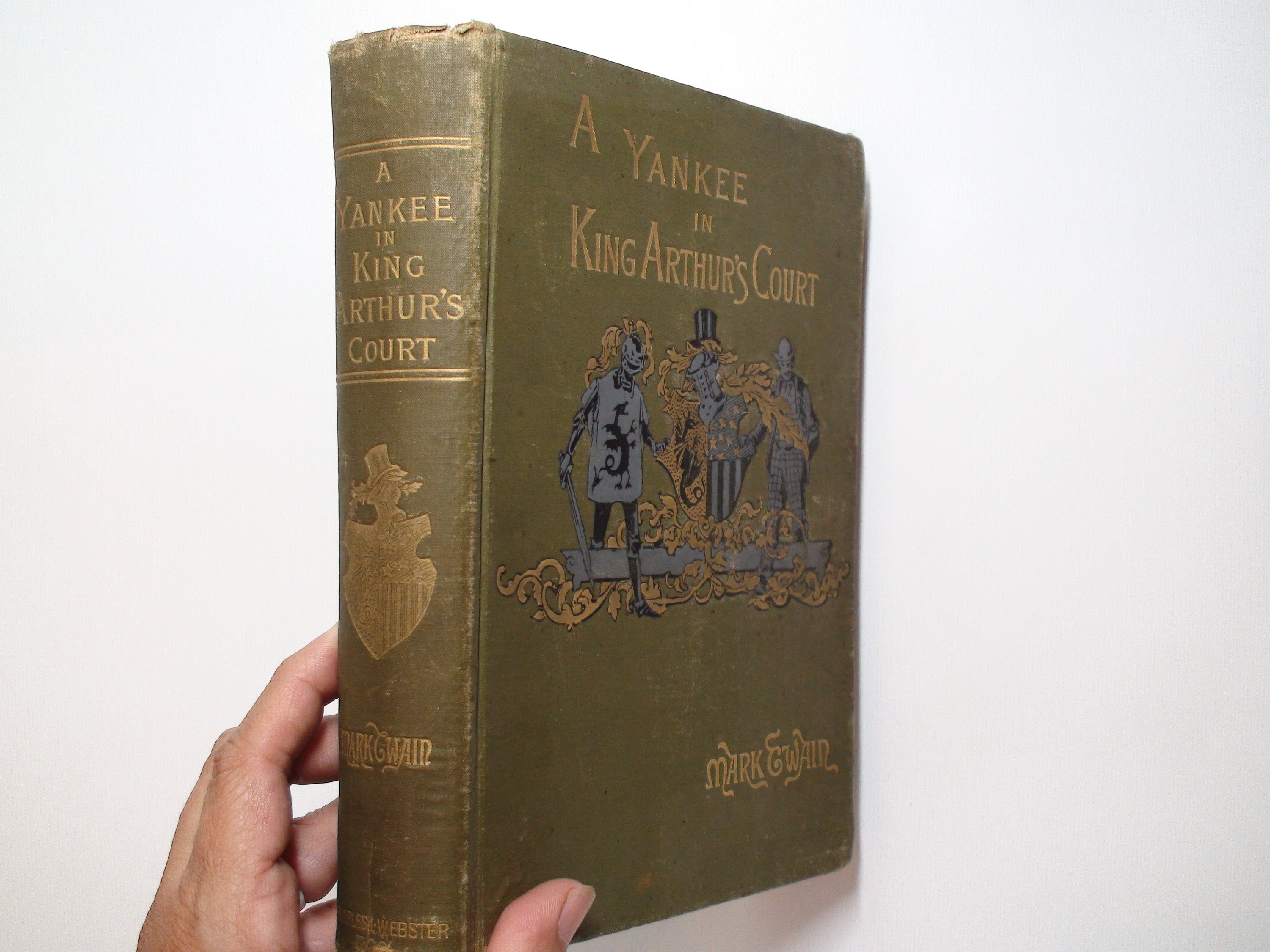 A Connecticut Yankee in King Arthur's Court, by Mark Twain, Illustrated, 1st Ed, 2nd State, 1890