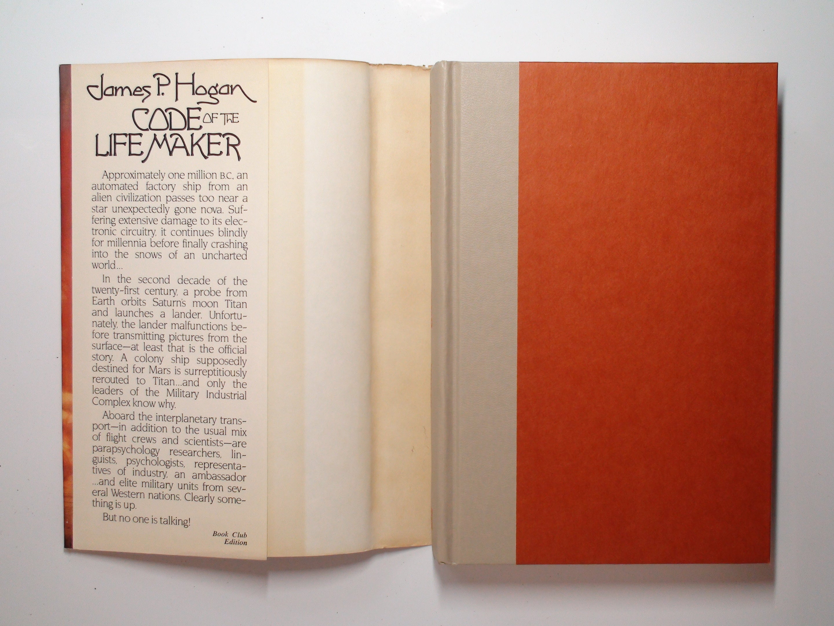 Code of the Life Maker by James P. Hogan, Book Club Ed. w/ DJ, 1983