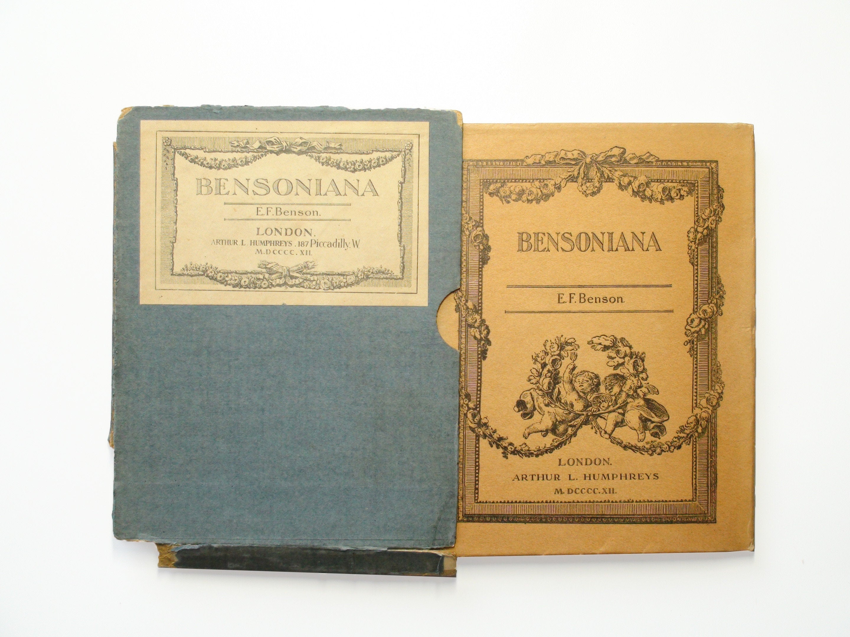 Bensoniana, by E. F. Benson, 1st Ed, w DJ and Slipcase, Illustrated, 1912, Rare