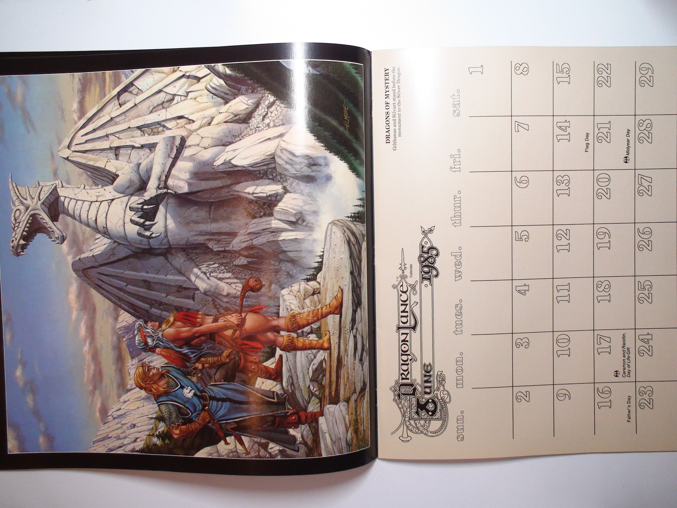 Dragonlance, Dungeons & Dragons 1985 Fantasy Calendar, Collectible