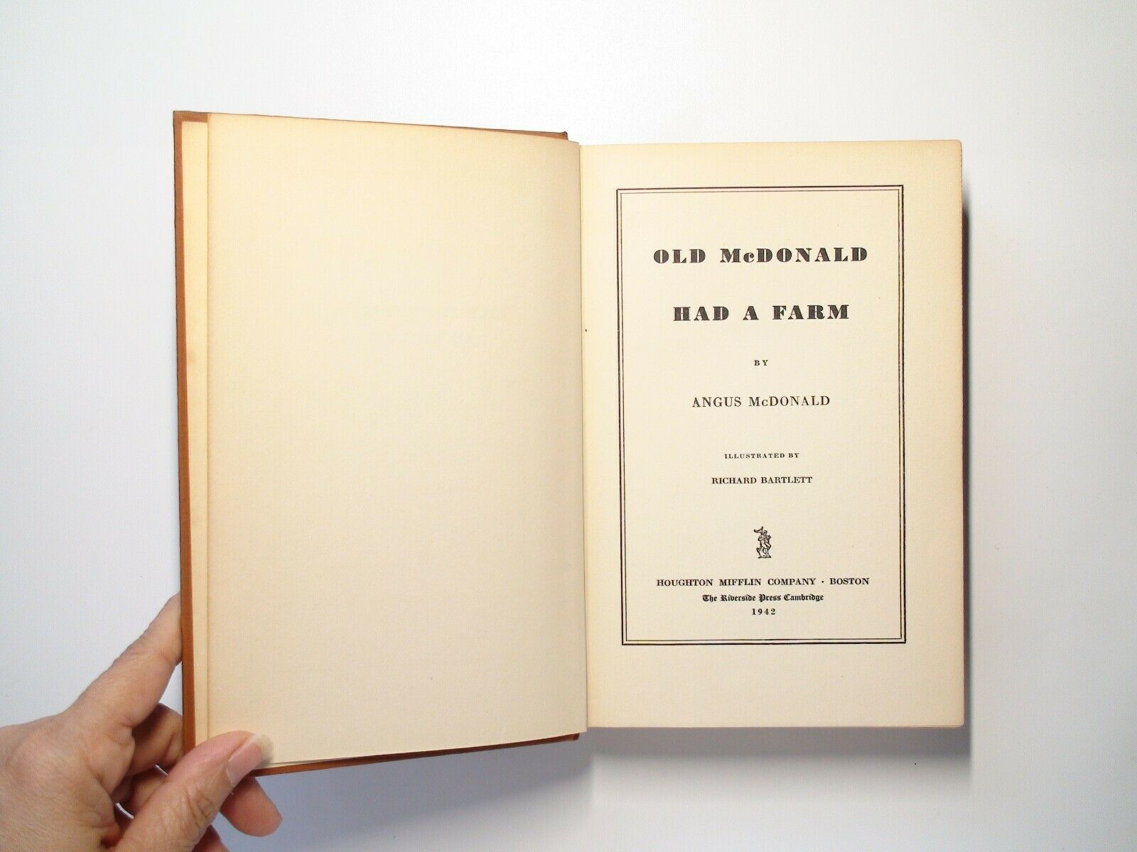 Old McDonald Had a Farm, by Angus McDonald, Illustrated, 1st Ed, 1942