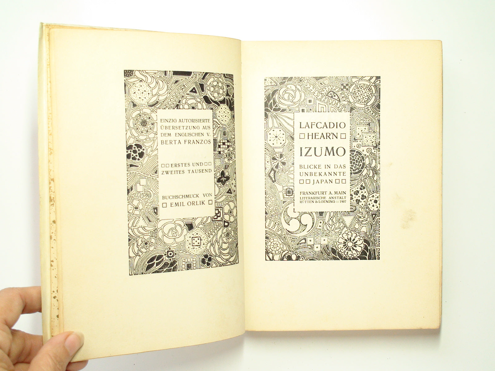 Izumo, Blicke in das unbekannte Japan. Lafcadio Hearn, German Language, Illustrated, 1st Ed, 1907