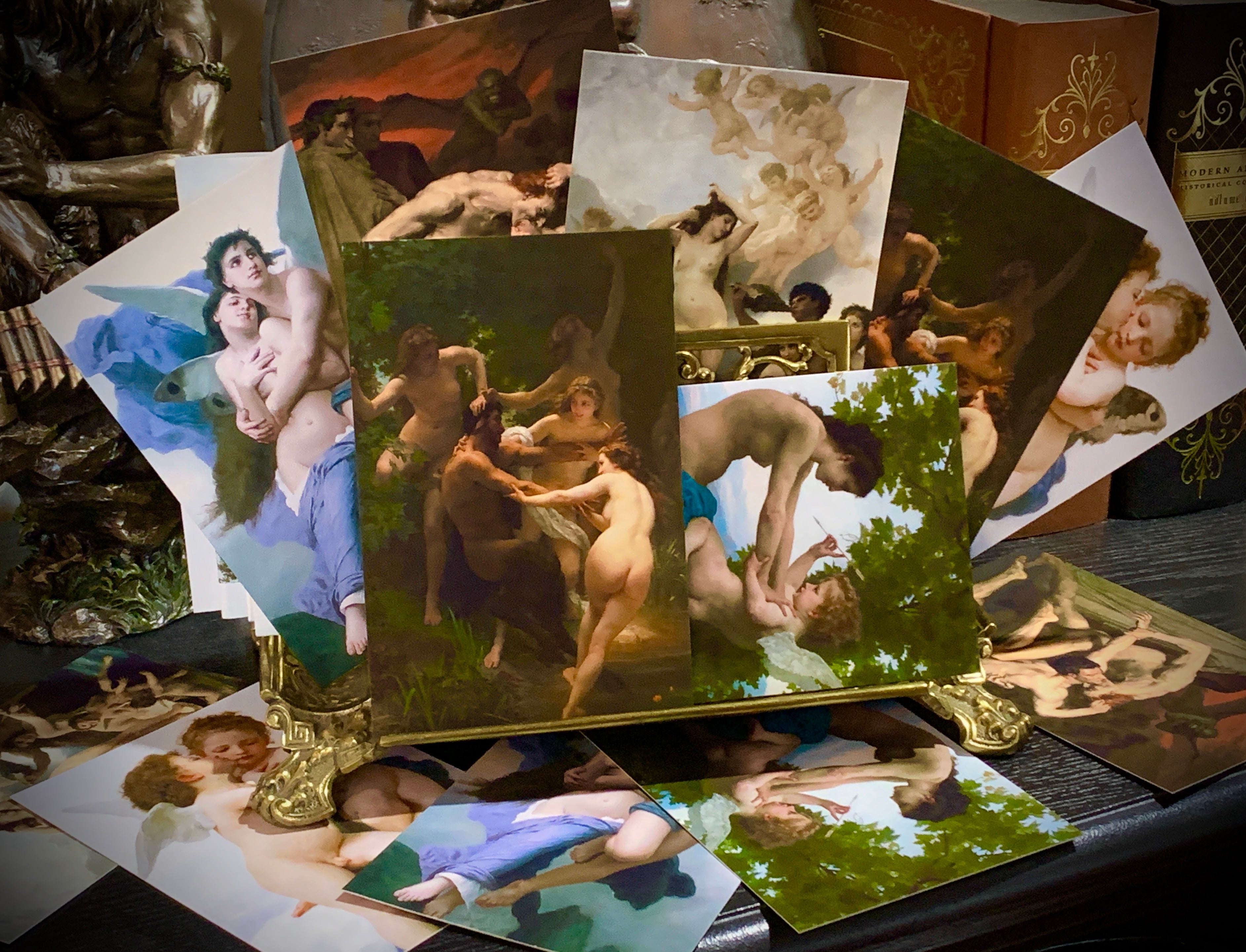 Adolphe William Bouguereau, Art Postcard/Greeting Card Set, Exclusively Designed, 6 Designs, 12 Cards