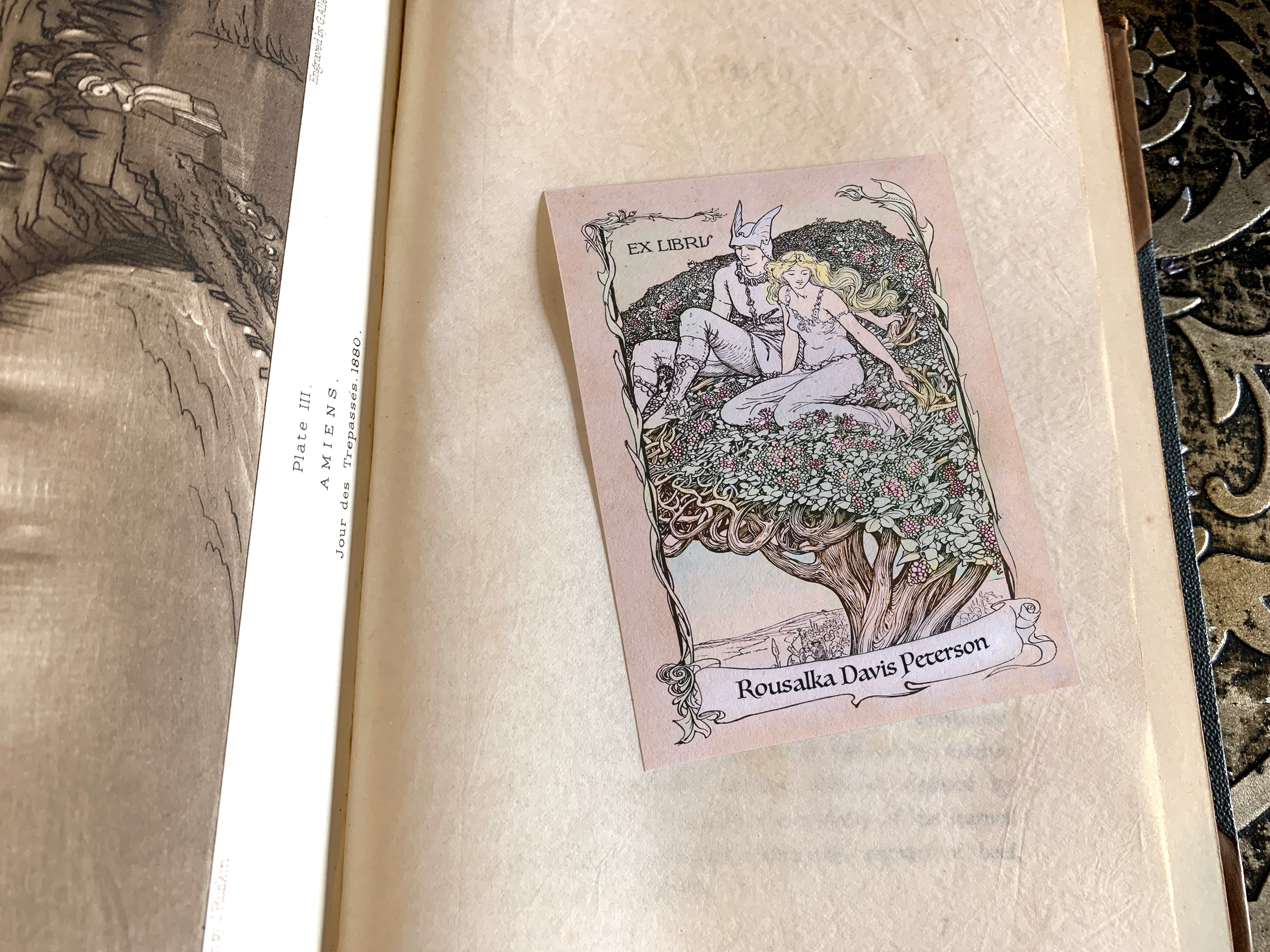 Fenian Cycle Irish Fairytale, Personalized Ex-Libris Bookplates, Crafted on Traditional Gummed Paper, 3in x 4in, Set of 30