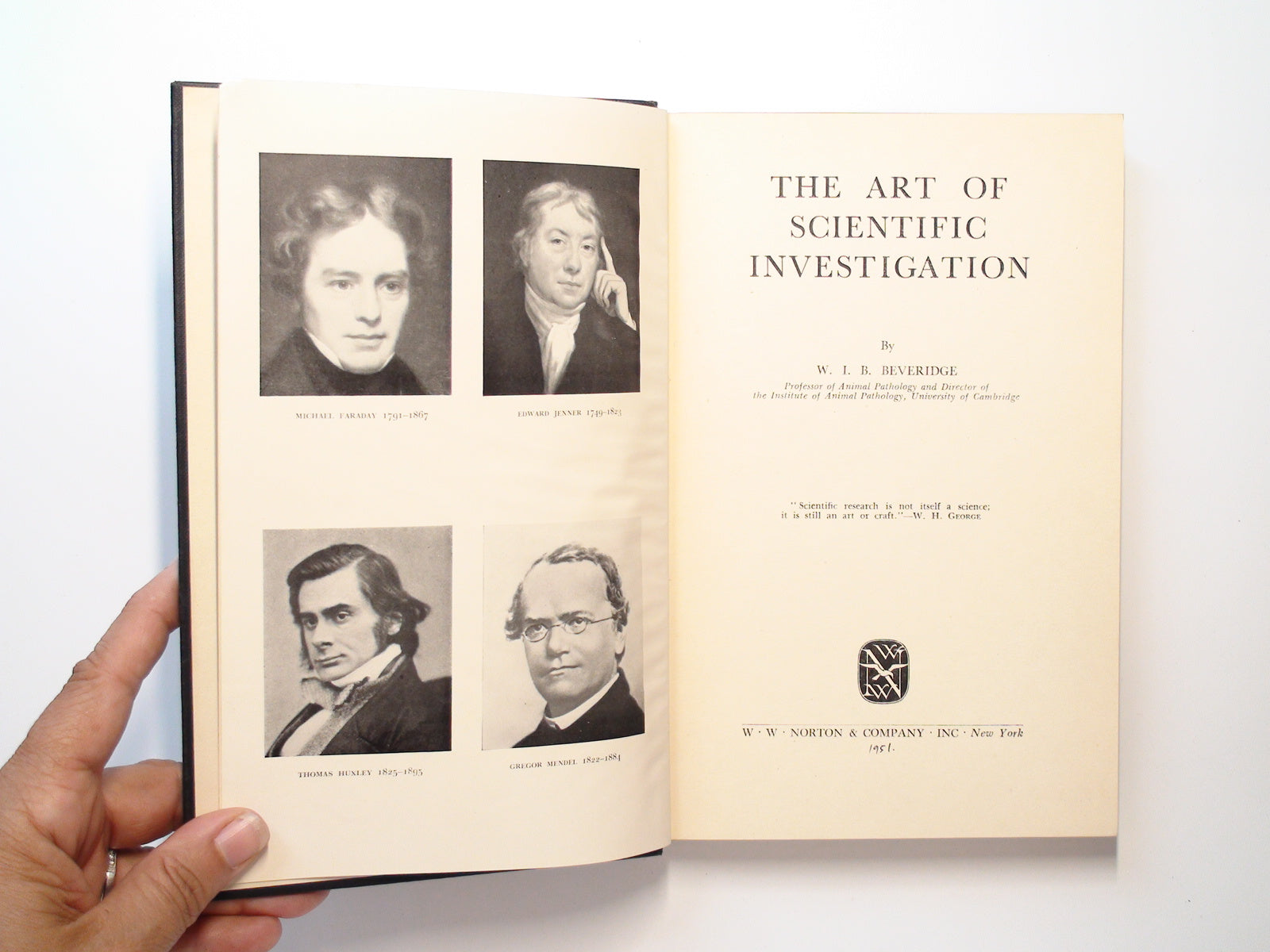 The Art of Scientific Investigation, by W. I. B. Beveridge, Illustrated, 1951