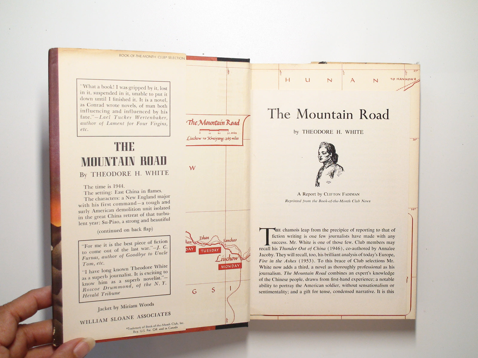 The Mountain Road, by Theodore H. White, Hardcover w/ D/J, Book Club, 1958
