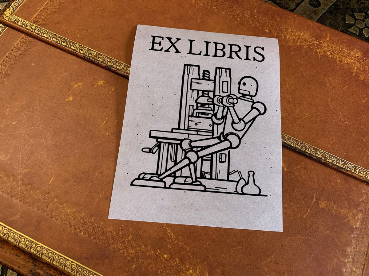 Robot Book Press, Personalized Ex-Libris Bookplates, Crafted on Tradit ...