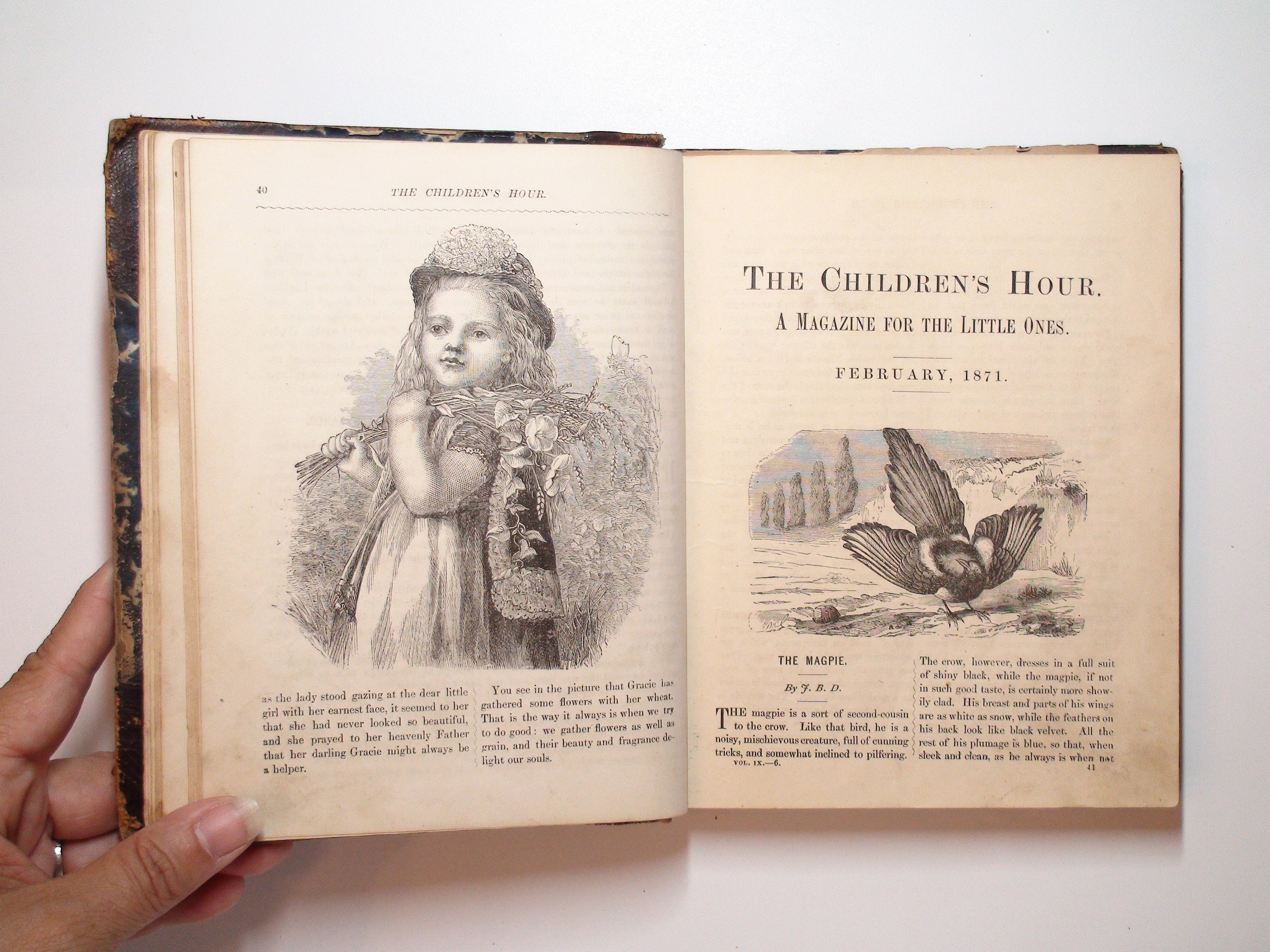 The Children's Hour Magazine, Vol IX, Vol X, In One Volume, Illustrated, 1871