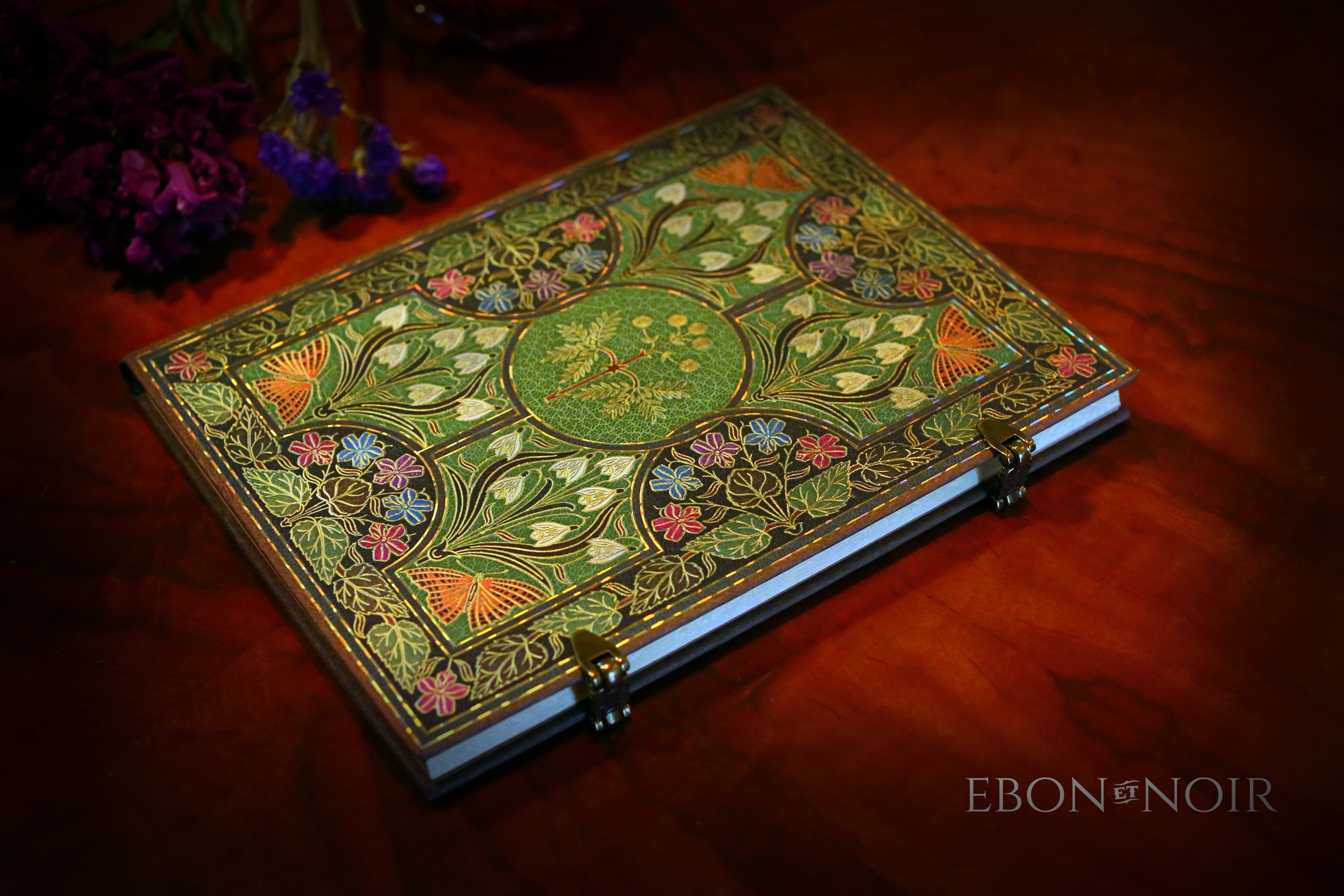 Poetry in Bloom, Elegant Journal with Prismatic Accents and Metal Clasp Closures, Lined, Paperblanks, 9in x 7in