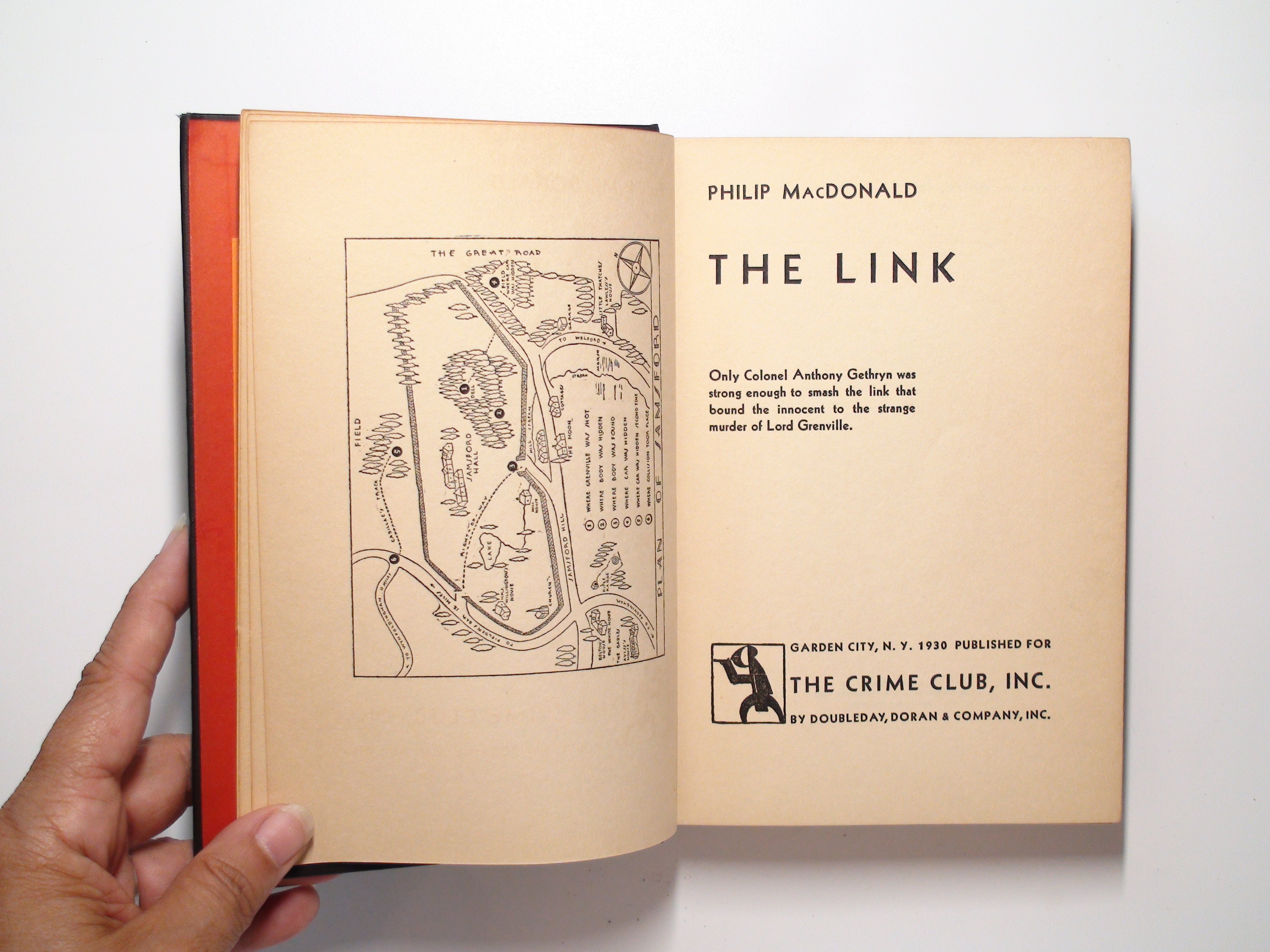 The Link by Philip MacDonald, 1st Ed, Doubleday Crime Club, 1930