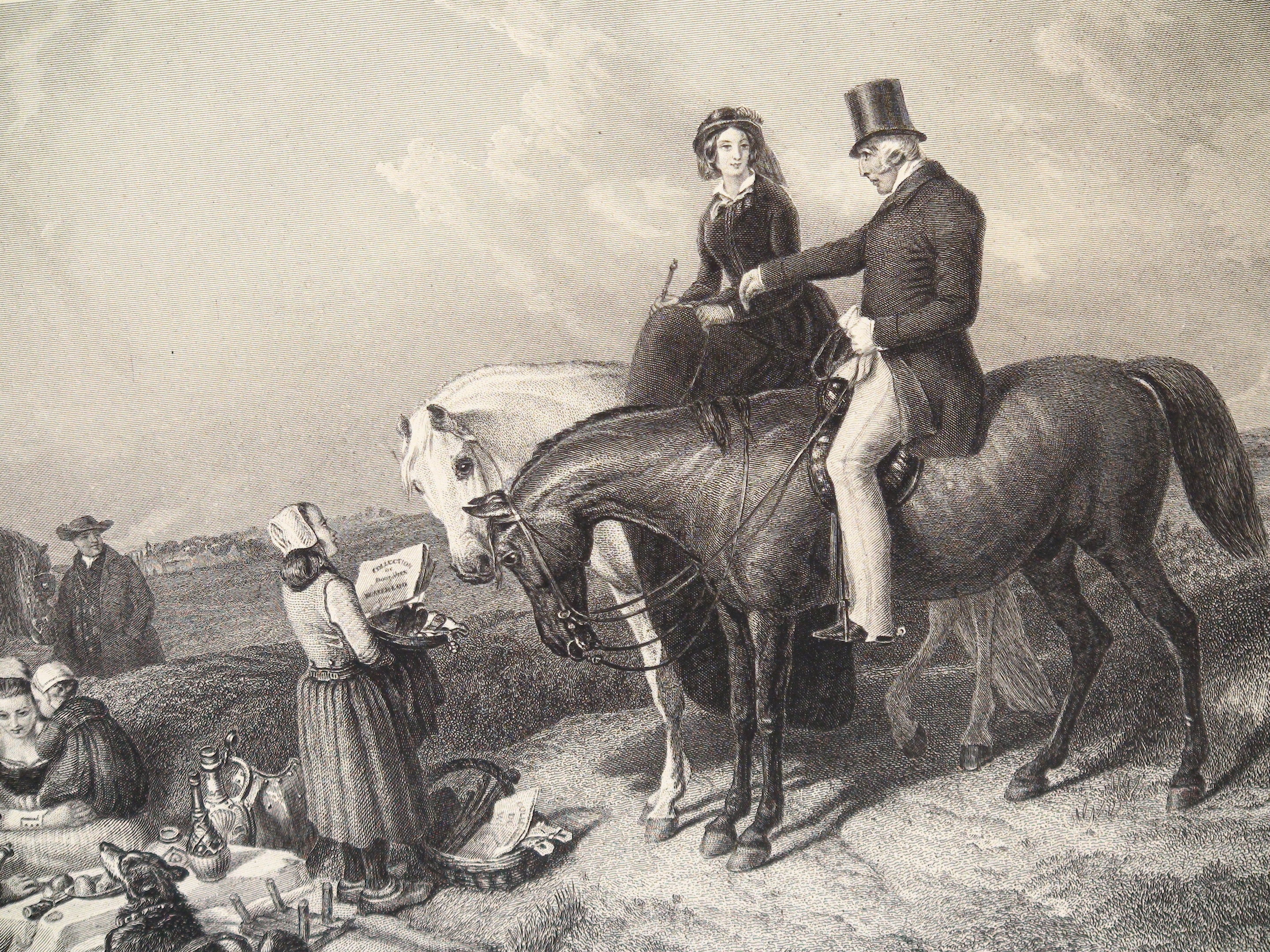 A Dialogue at Waterloo, Edwin Henry Landseer, Vintage Print, 1860s