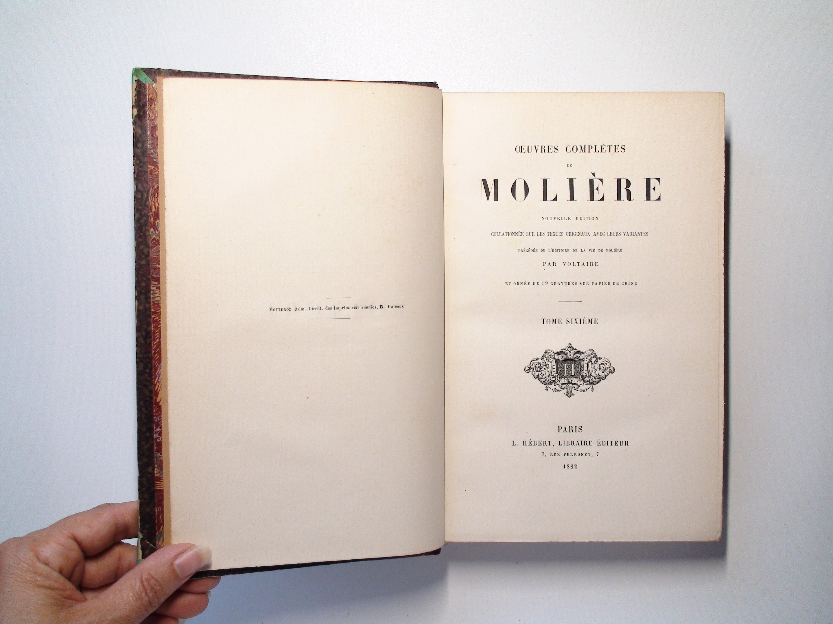 Oeuvres Complėtes De Molière, Nouvelle Édition, Vol 6, Leather, French, 1882