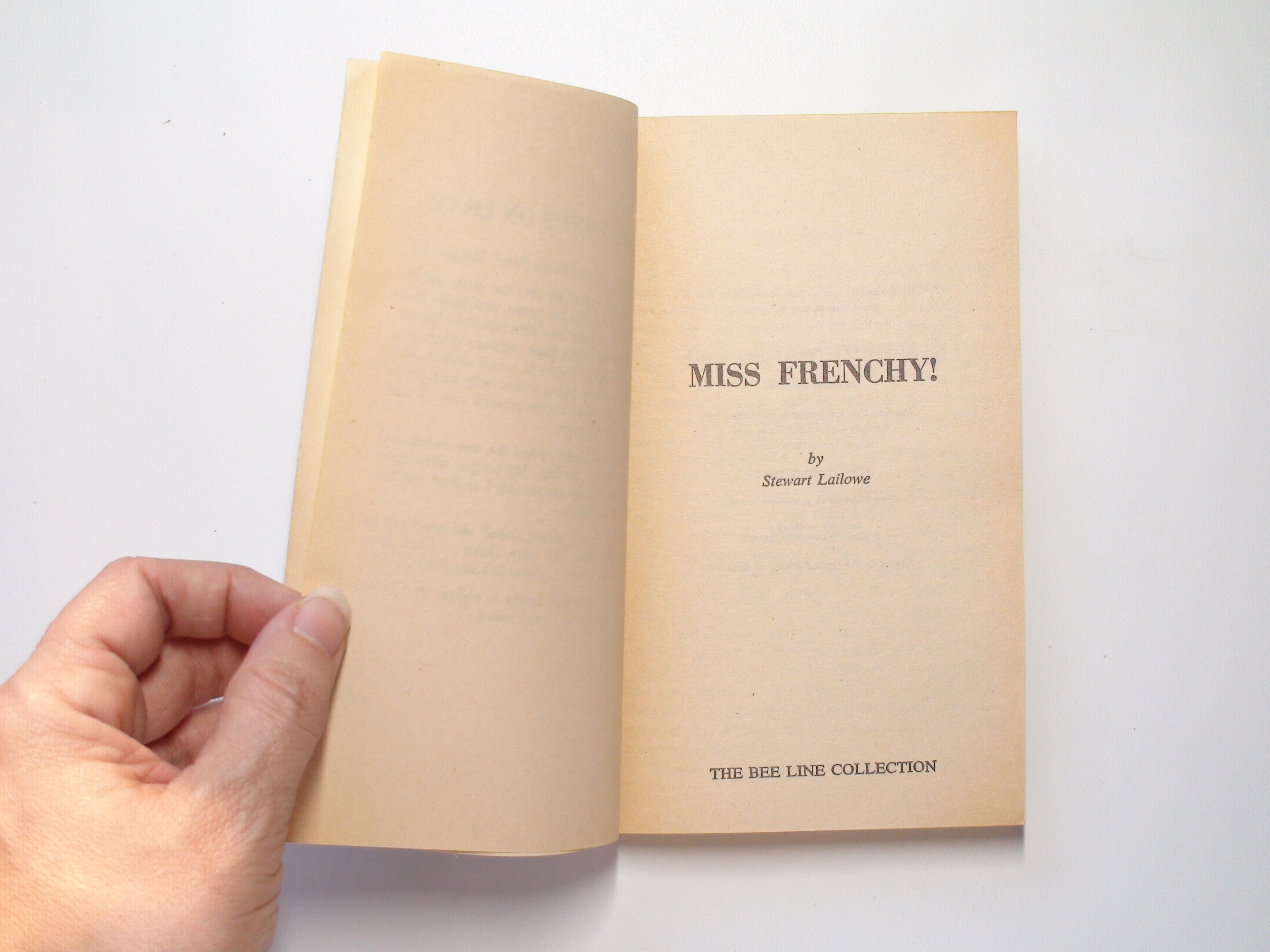 Miss Frenchy, by Stewart Lailowe, A Beeline Book, Erotica, Paperback, 1977