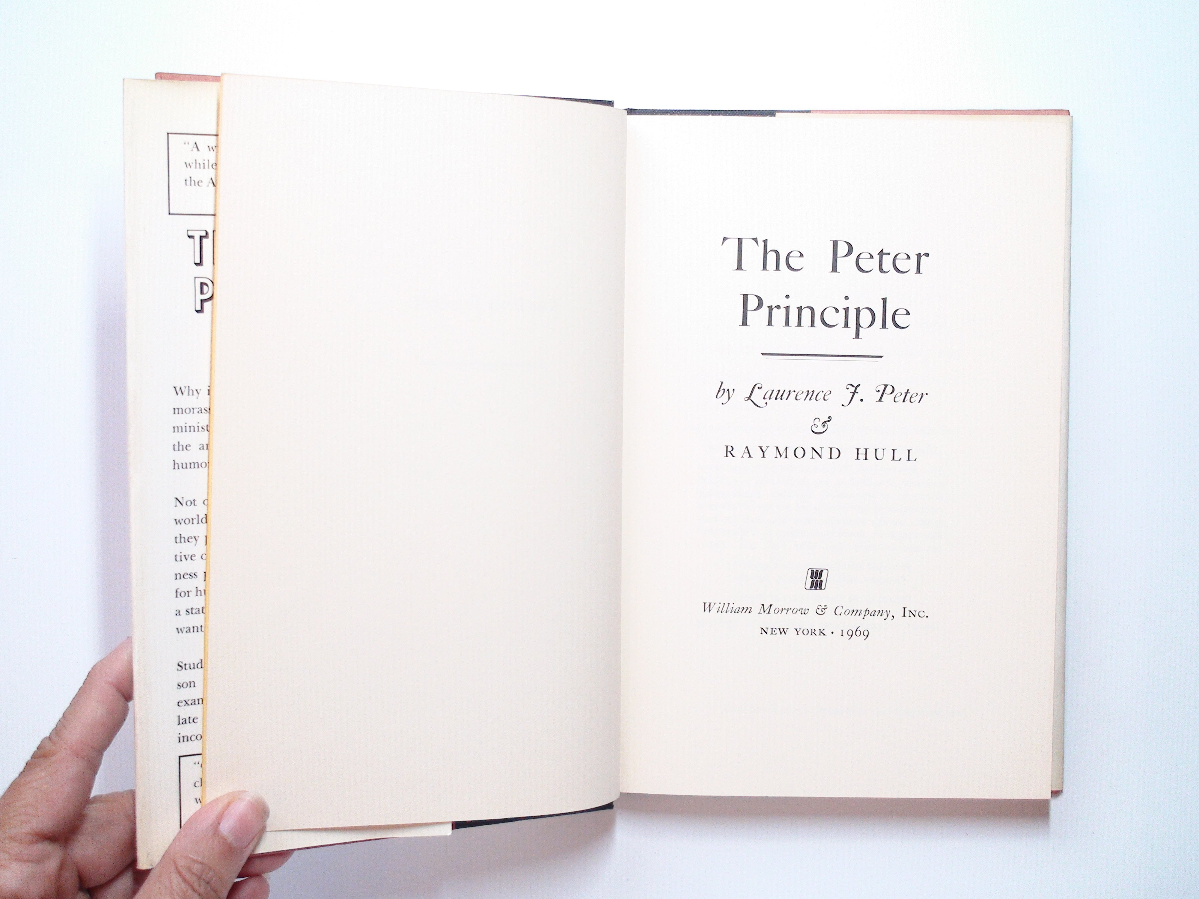 The Peter Principle, Laurence J. Peter, Raymond Hull, 1st Ed, Illustrated, 1969