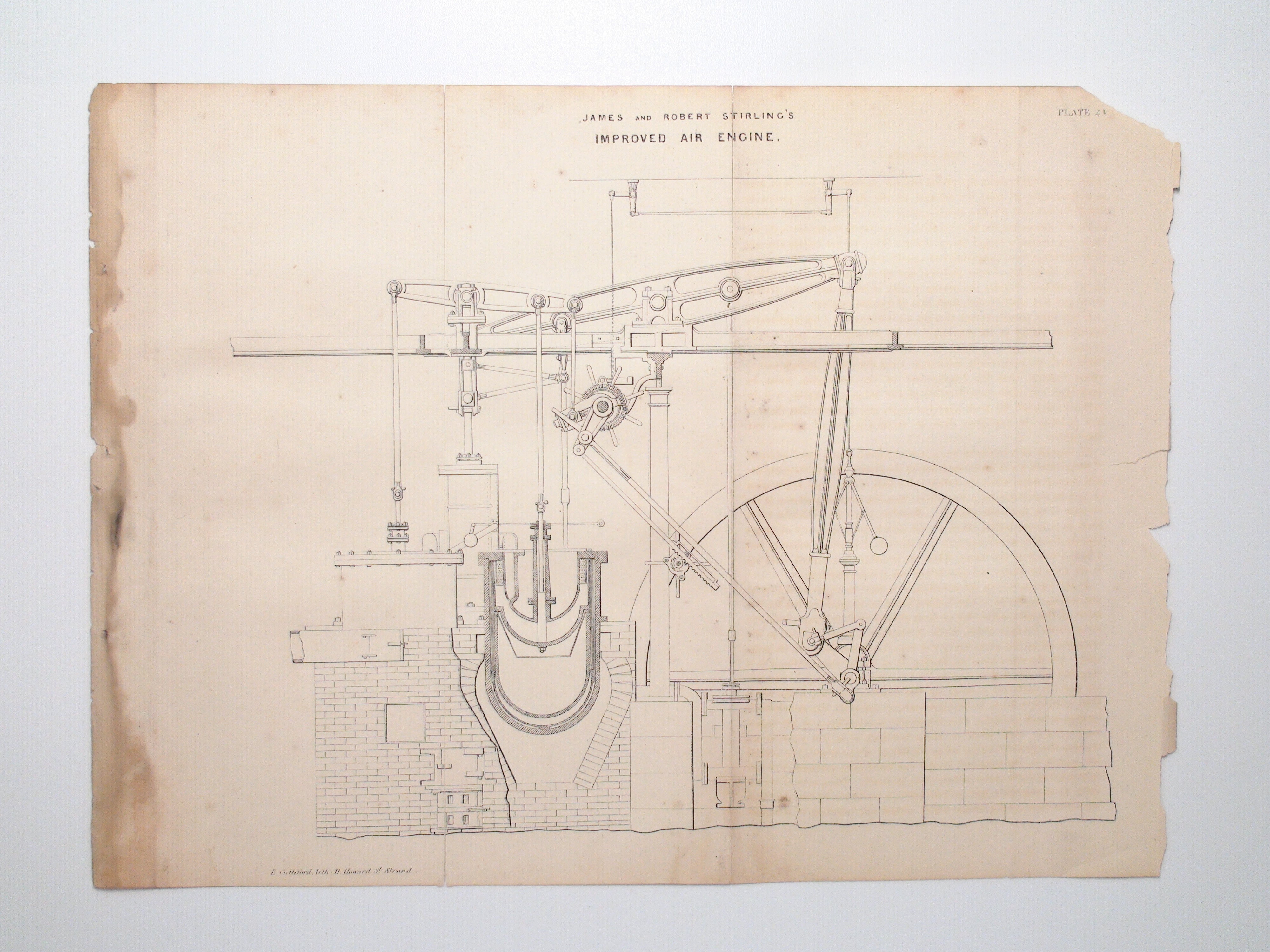 Two Victorian Patent Prints, Compensating Marine Engine, Improved Air Engine