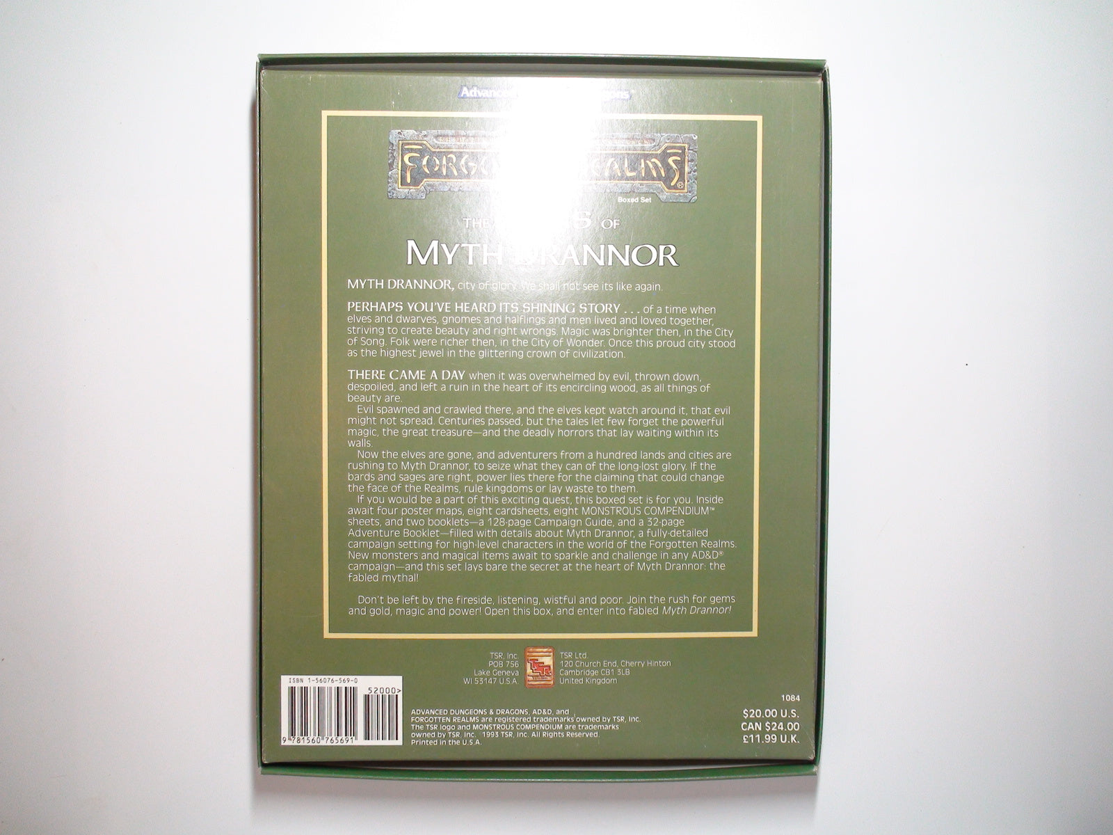 The Ruins of Myth Drannor, Forgotten Realms, Boxed Set, TSR #1084 AD&D 1993