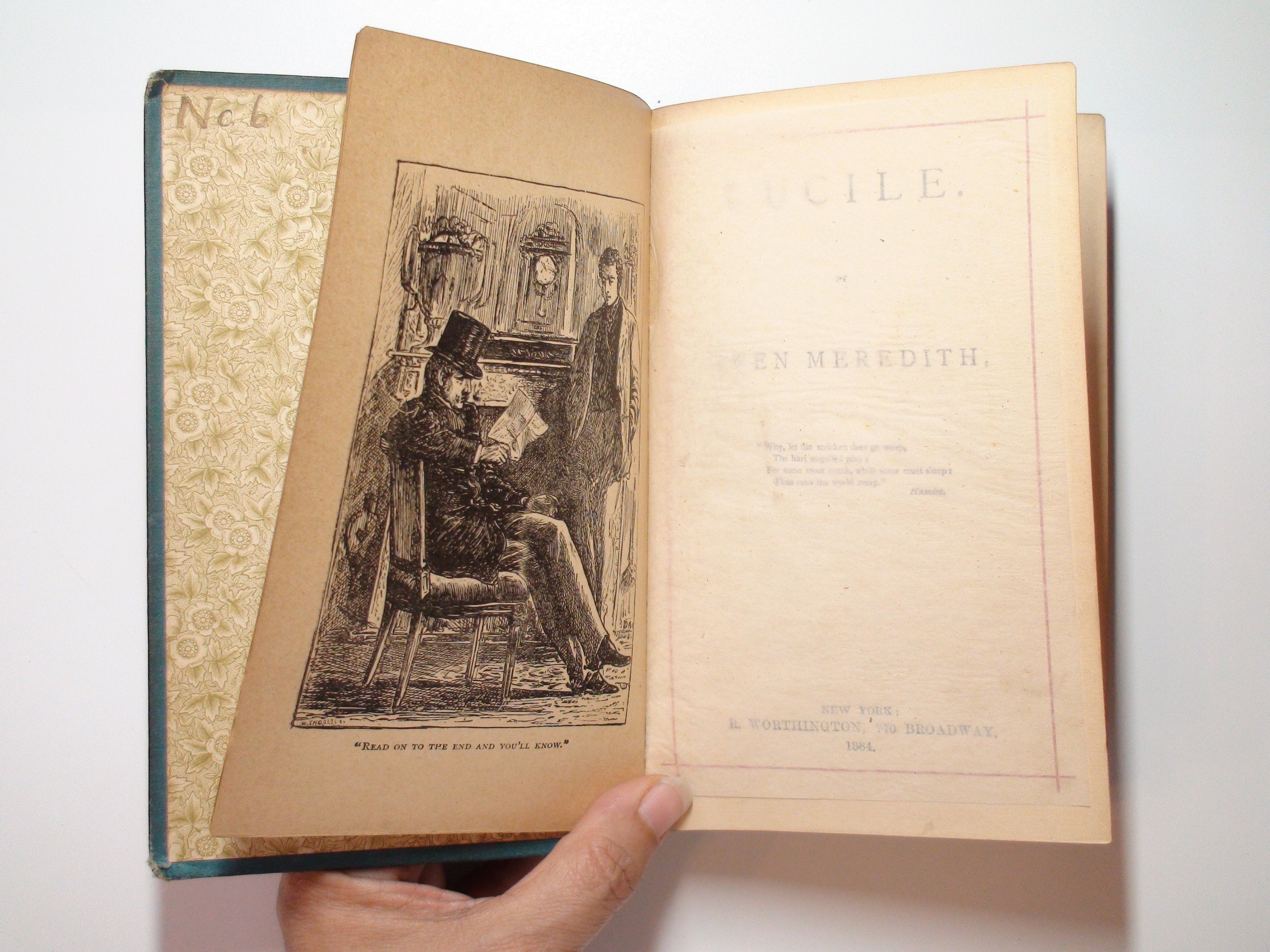 Lucile by Owen Meredith, Beautiful Victorian Binding, R. Worthington, Rare, 1884