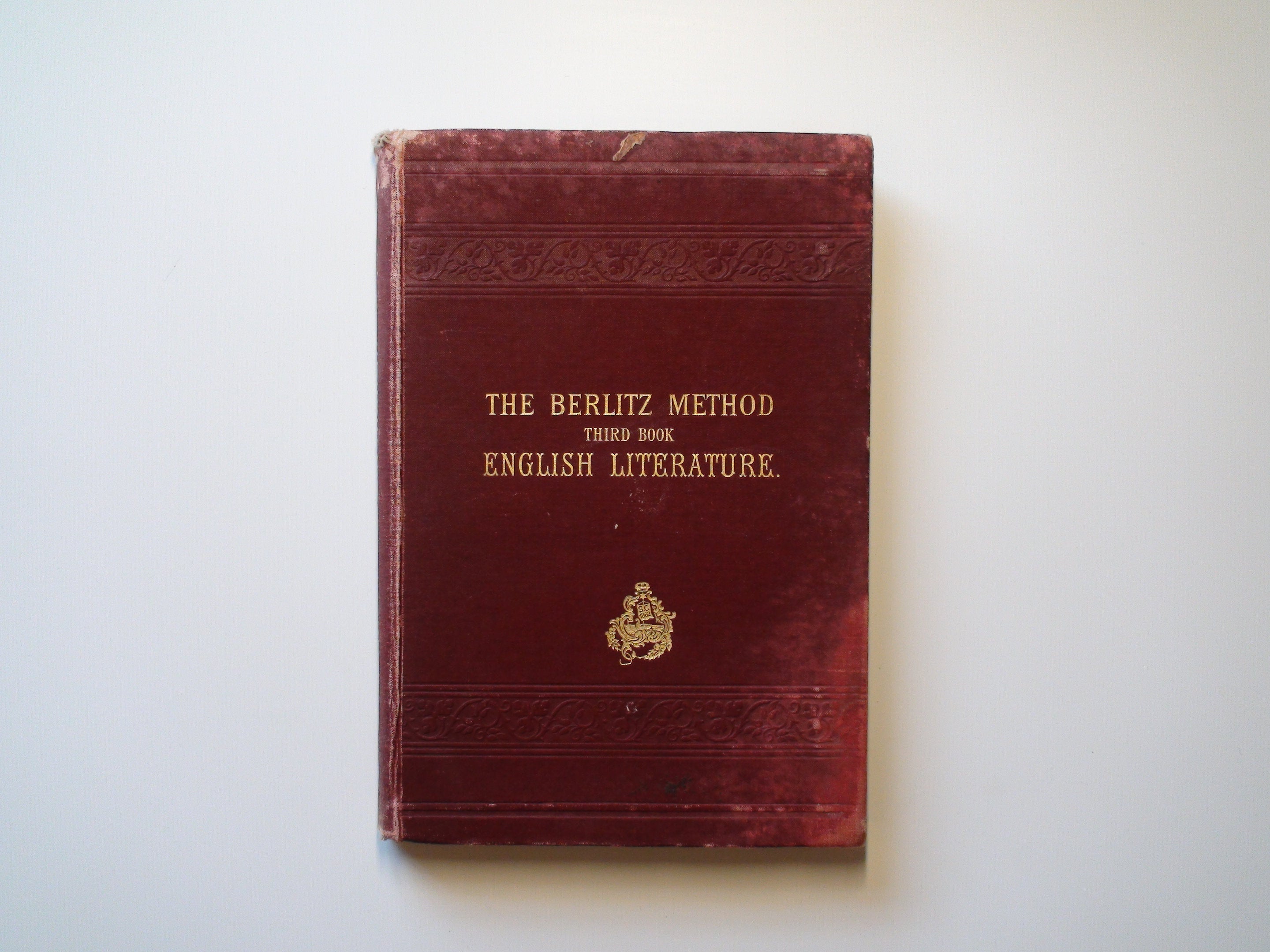 English Literature with Extracts and Exercises, M. D. Berlitz, 1902, 1st. Ed.
