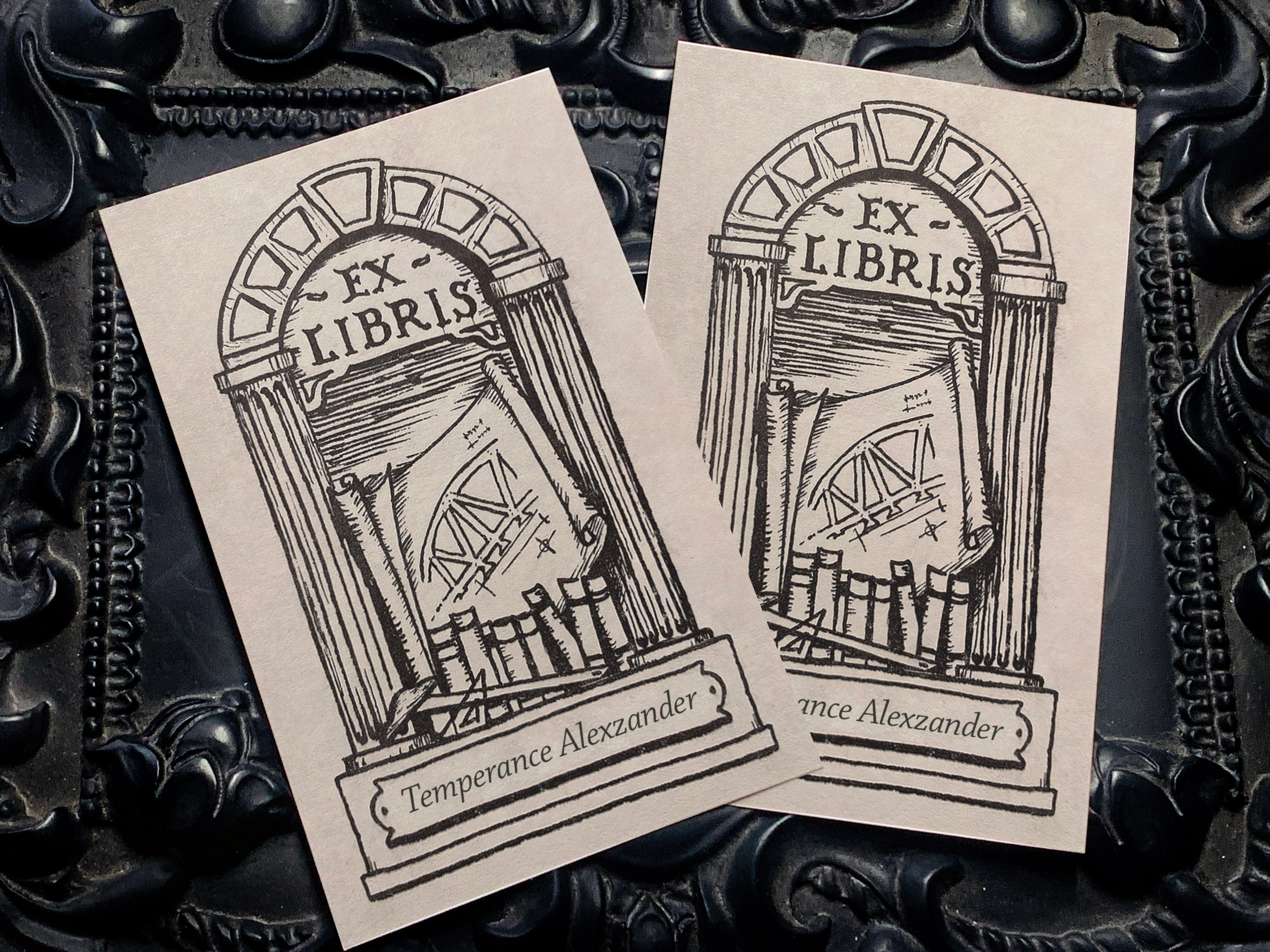 Architectural Arch, Personalized Ex-Libris Bookplates, Crafted on Trad ...