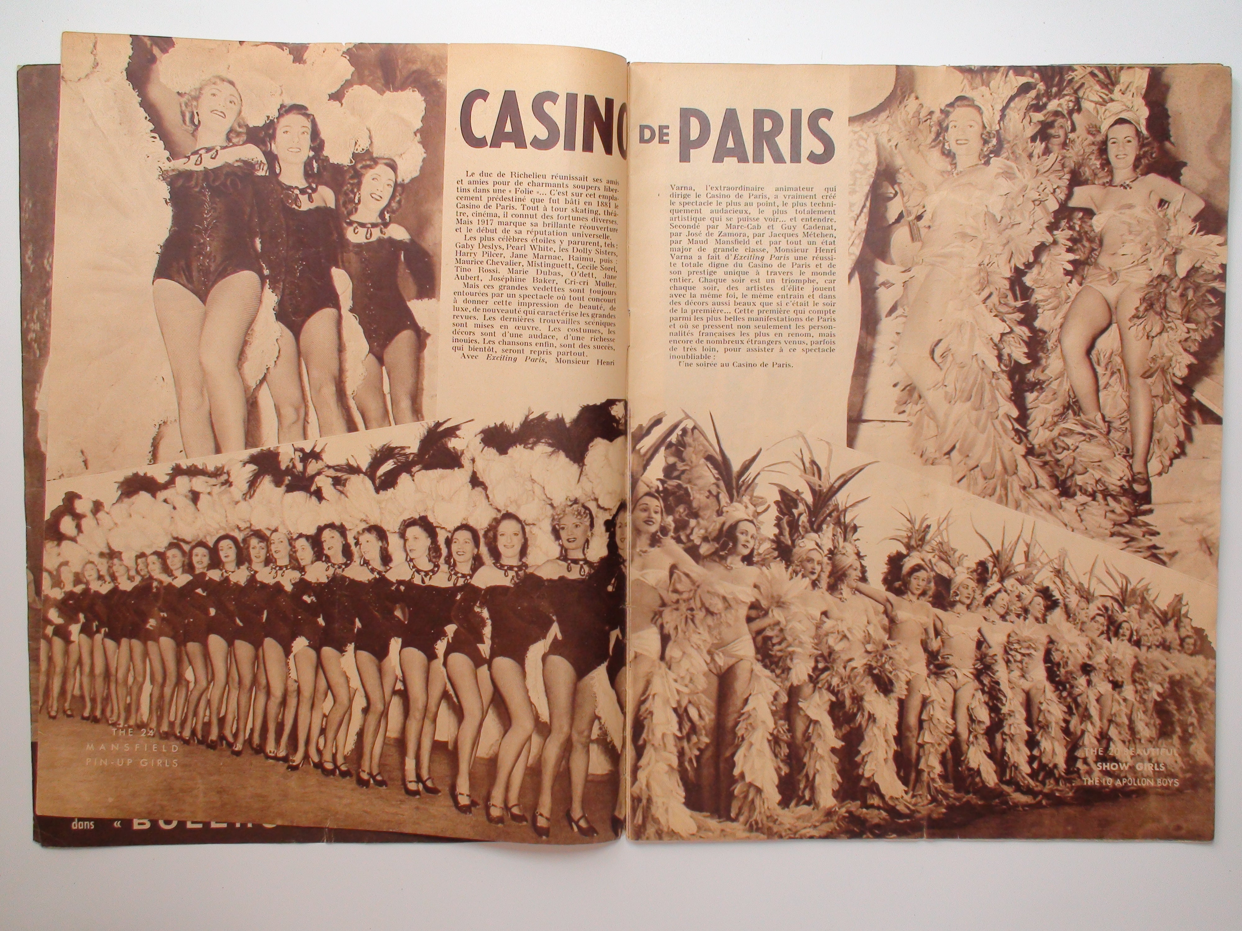 Casino de Paris, French Revue des 100 Millions, Illustrated, 1948