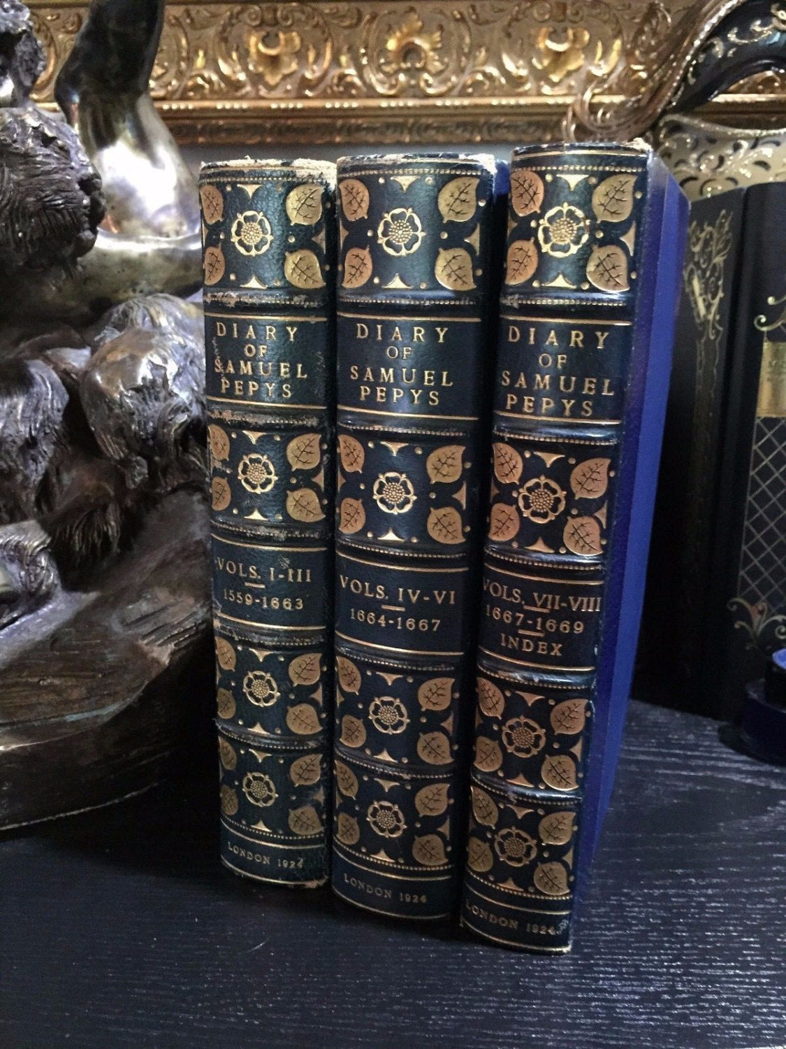 Diary of Samuel Pepys, Complete Vol I-VIII, Edited by Wheatley, Leather, 1924