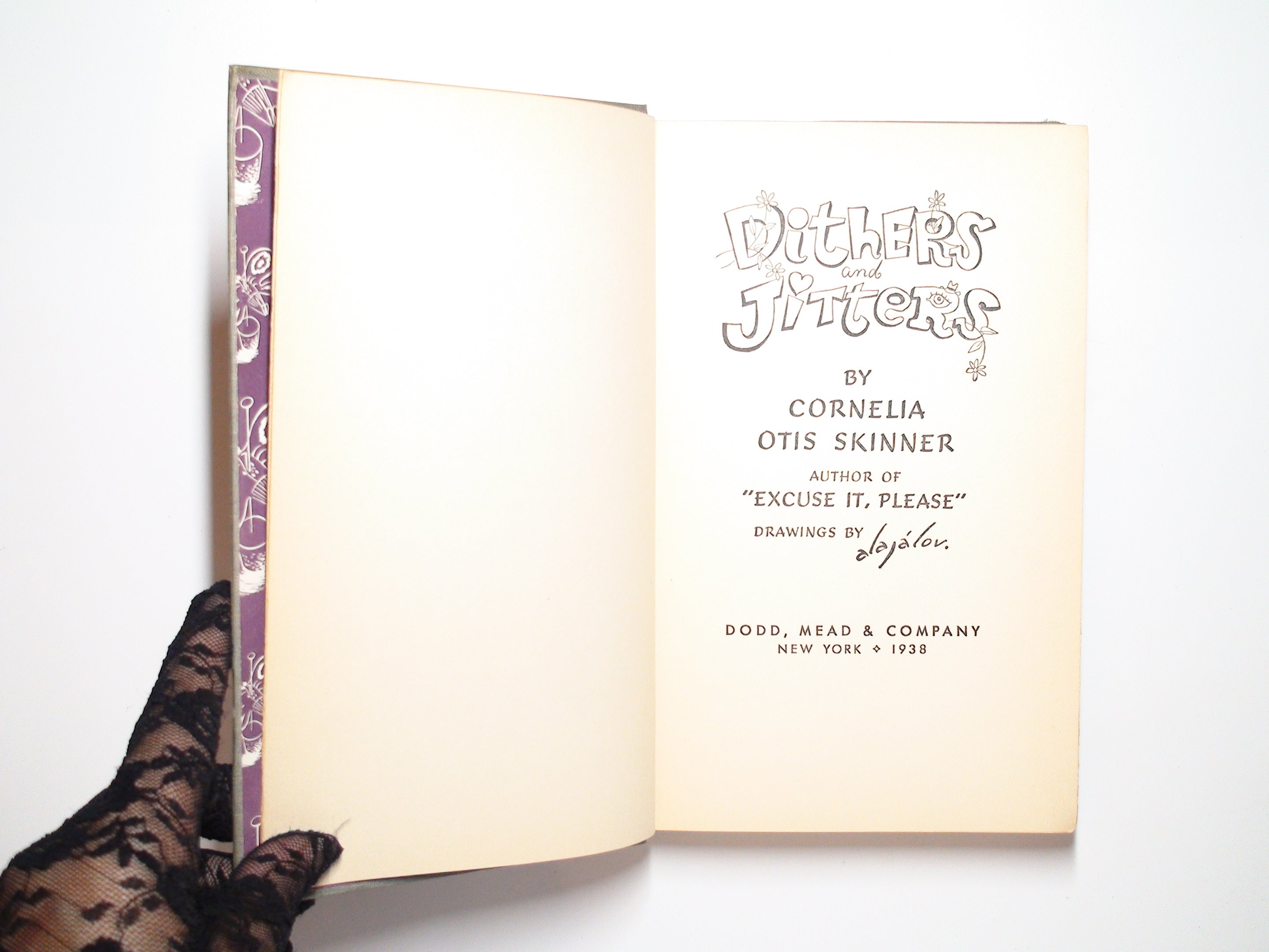 Dithers and Jitters by Cornelia Otis Skinner, Illustrated, 2nd Printing, 1938